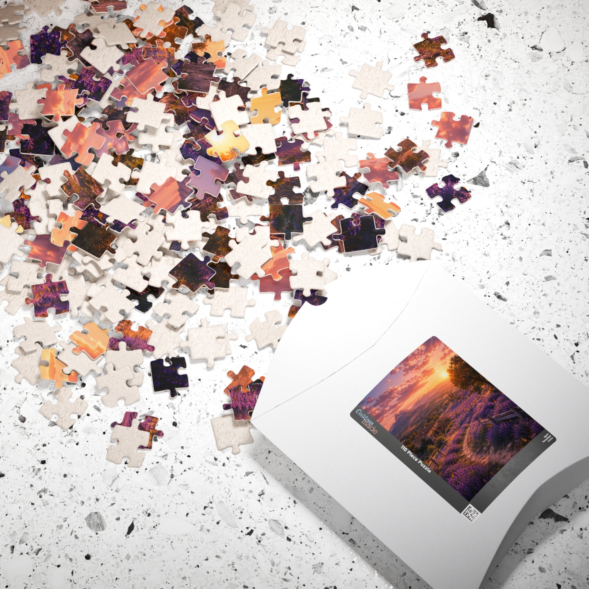 Lavender Sunset Puzzle — Scenic Landscape Jigsaw (110–1014 Pieces)