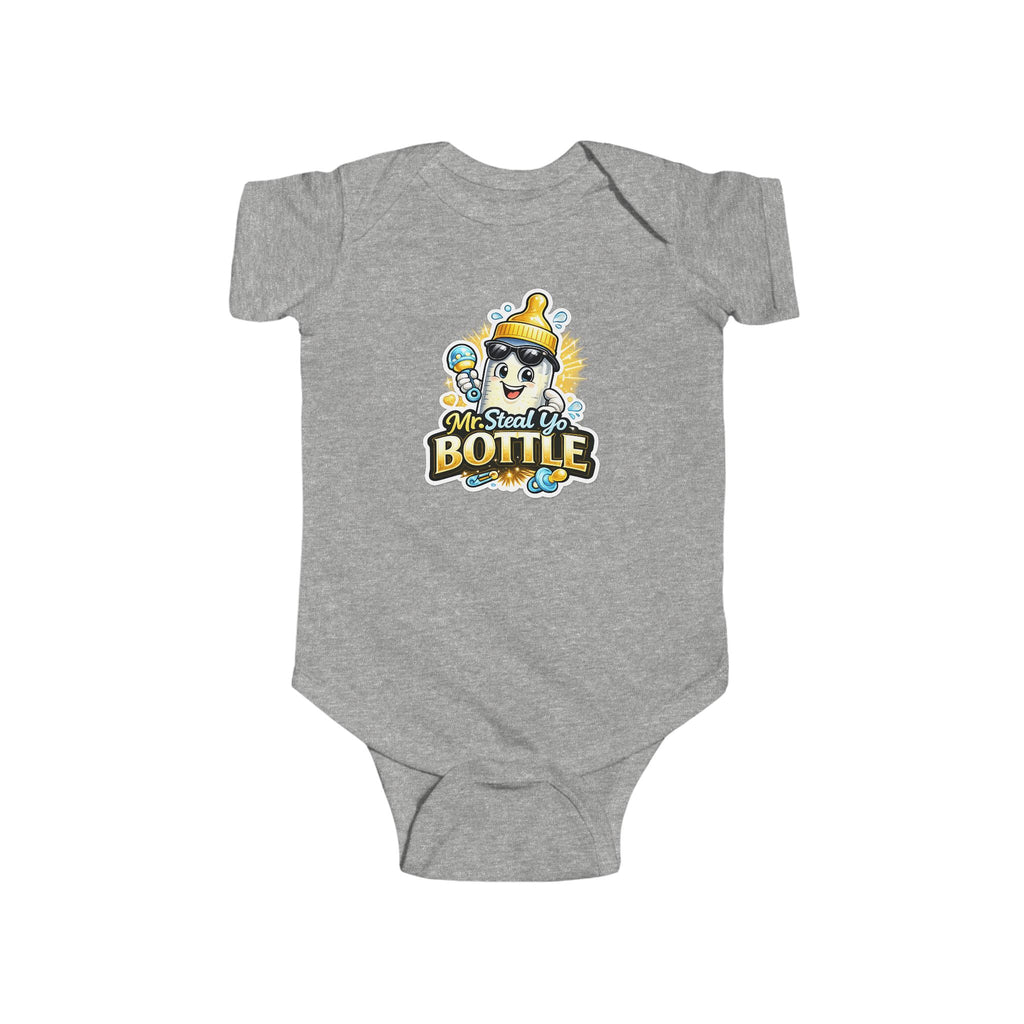'Mr. Steal Yo Bottle' Baby Onesie | Funny Cute Infant