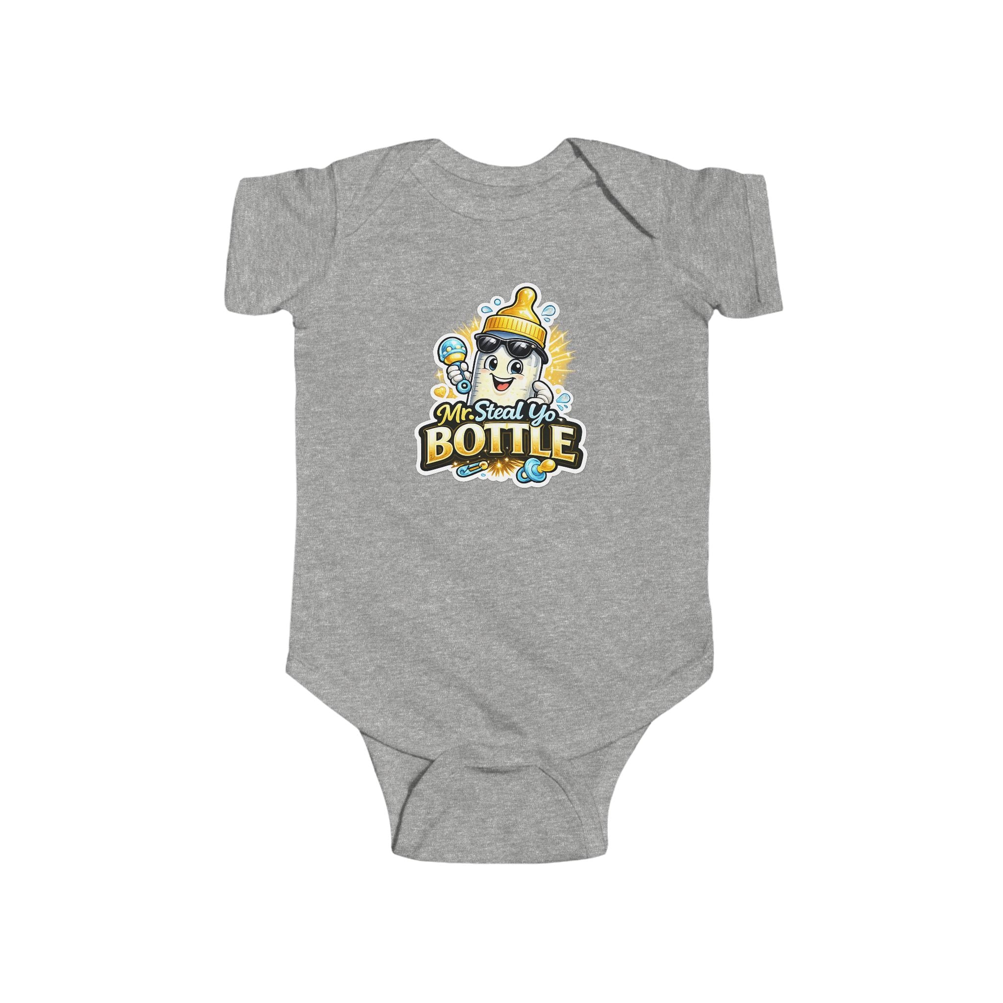 'Mr. Steal Yo Bottle' Baby Onesie | Funny Cute Infant