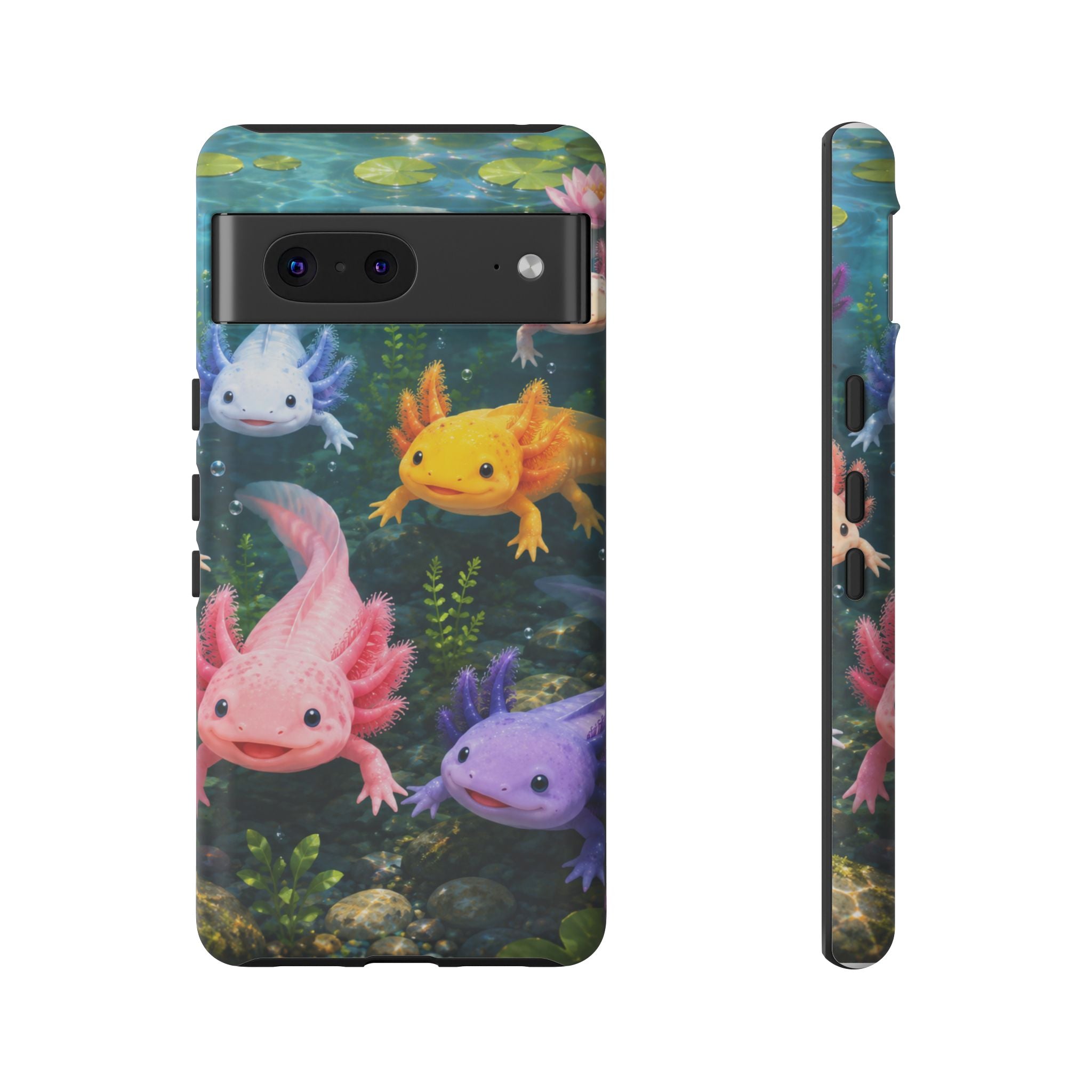 Tough Axolotl Phone Case — Cute Colorful Axolotl Waterproof Protective Phone Cover