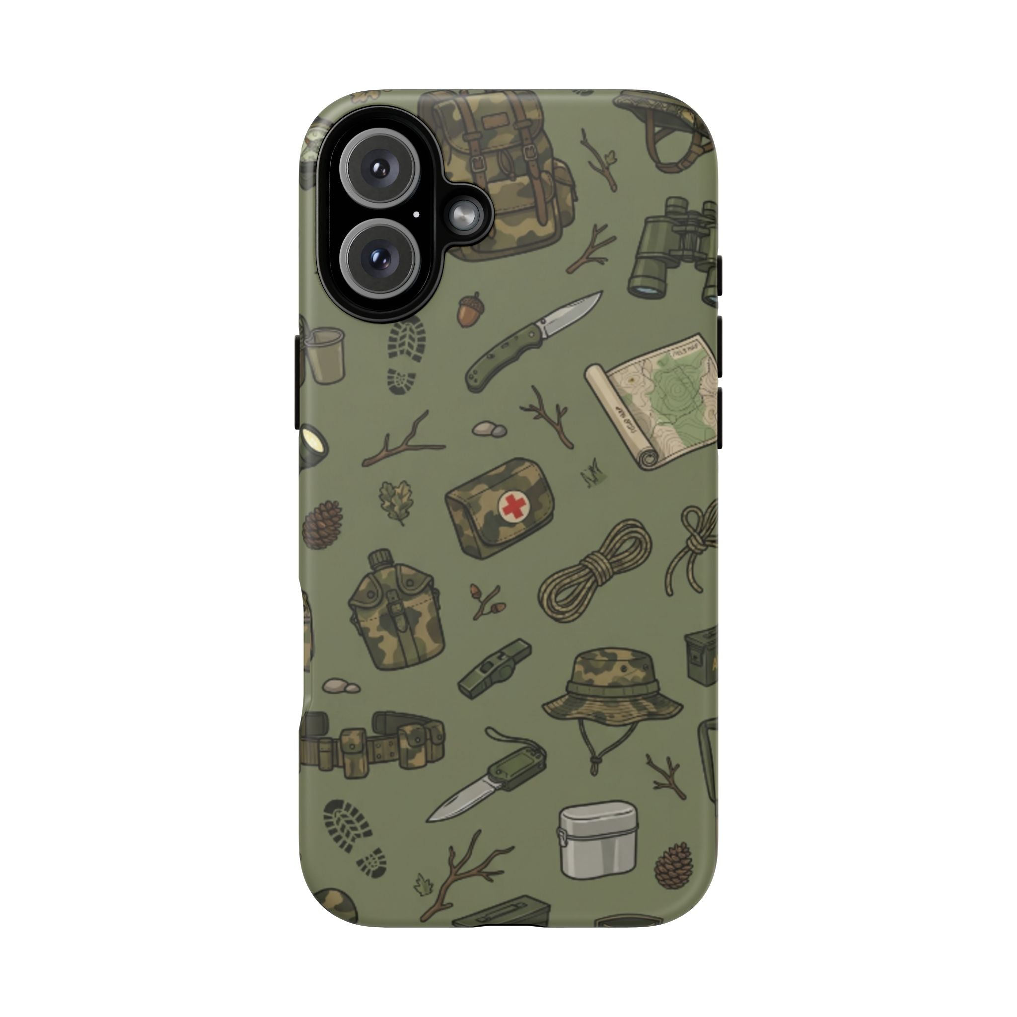Tactical Gear Phone Case — Military Camping Outdoor Pattern
