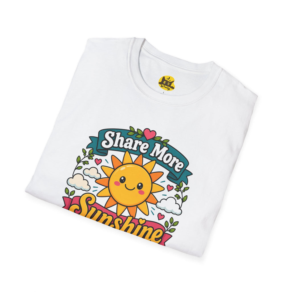 Sunshine T-Shirt — "Share More Sunshine" Cute Retro Sun Graphic Tee