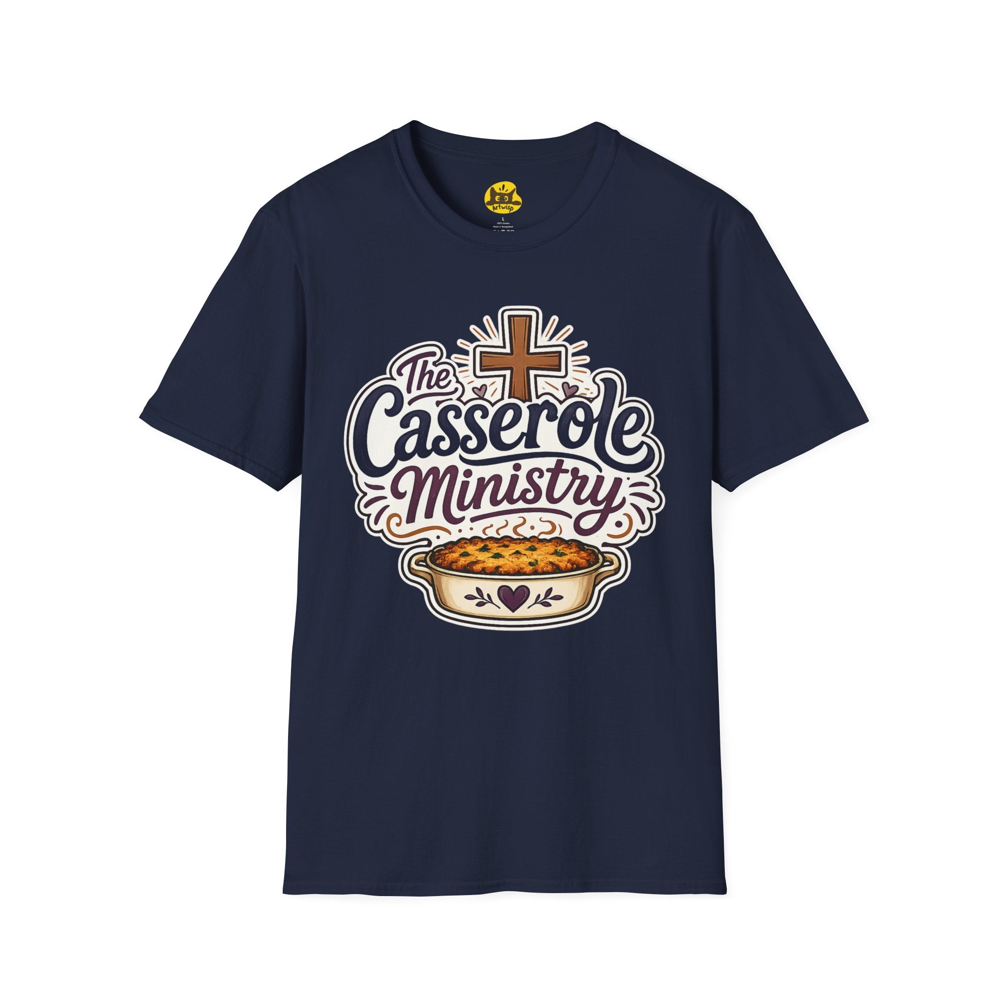 Casserole Ministry T-Shirt — Faith-Based Church Potluck Tee