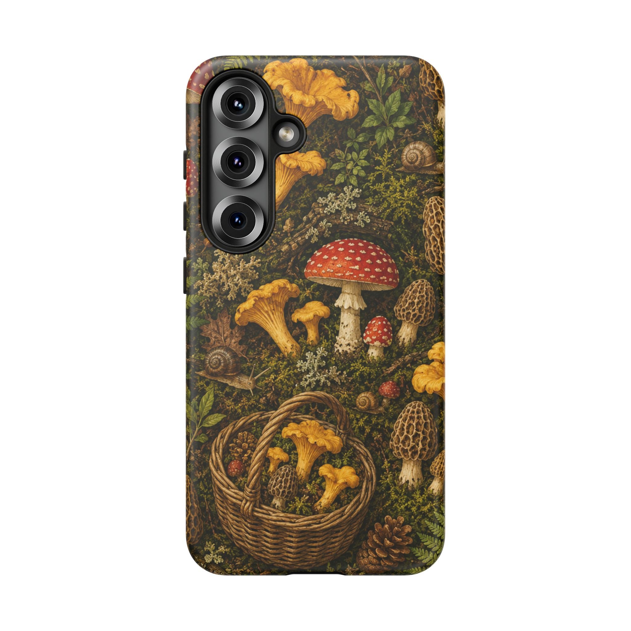 Mushroom Forage Phone Case — Vintage Forest Wild Mushroom Pattern
