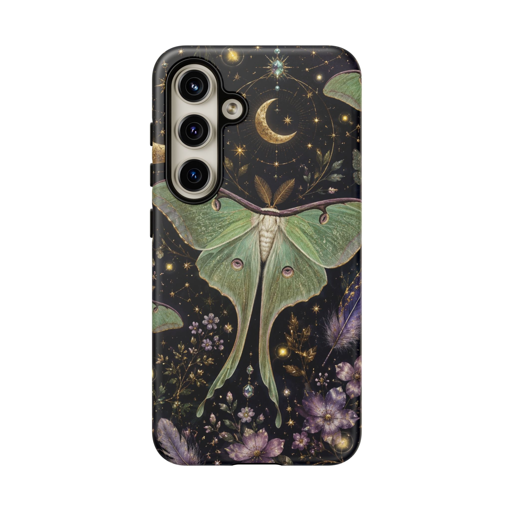 Luna Moth Phone Case — Mystical Moonlight Botanical Tough Case