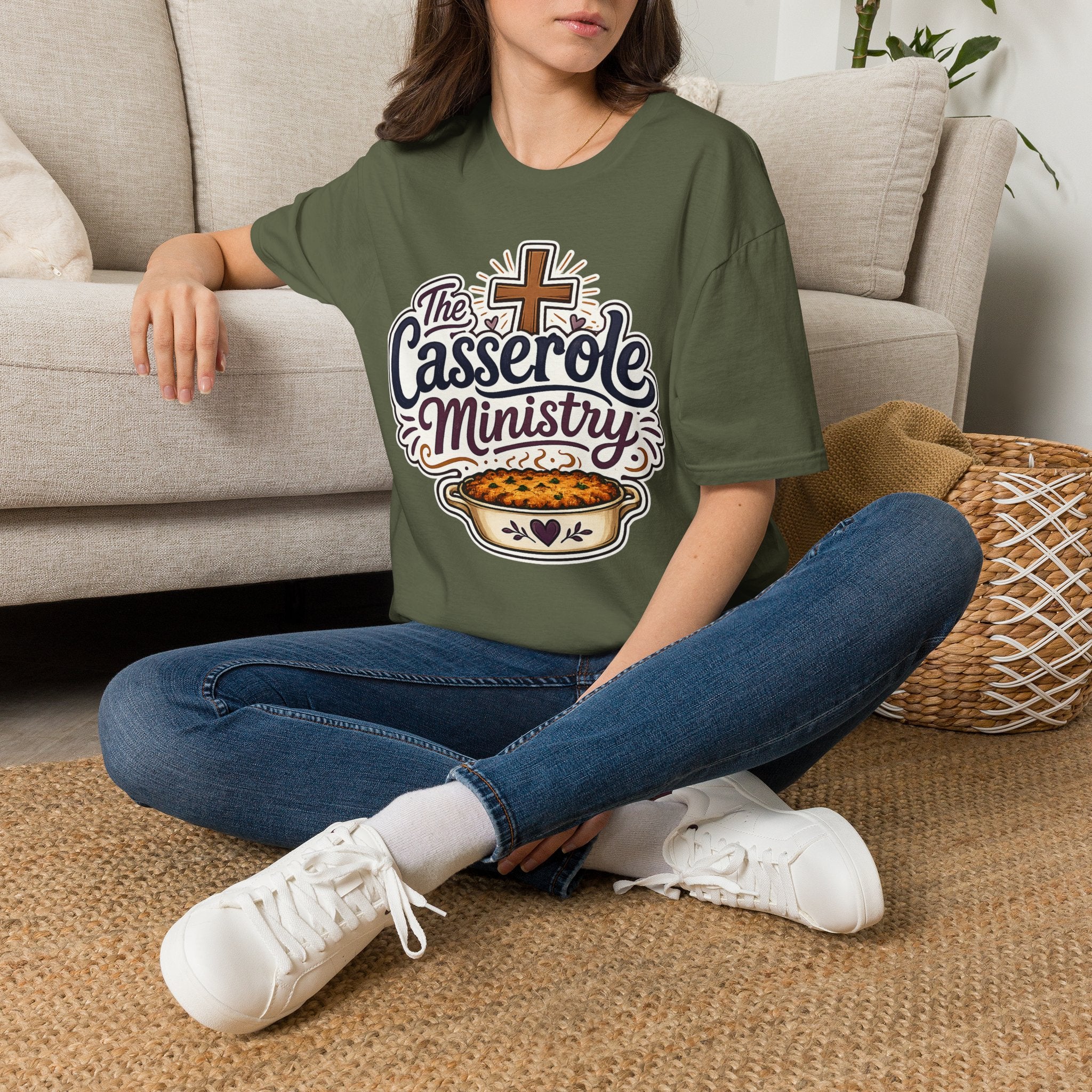 Casserole Ministry T-Shirt — Faith-Based Church Potluck Tee