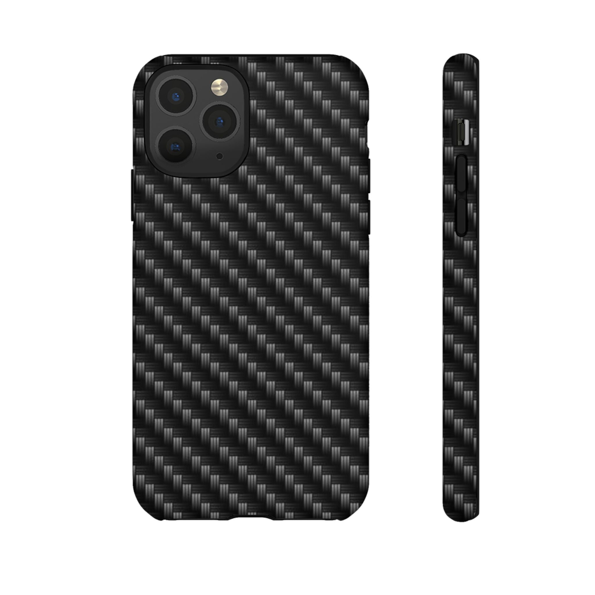 Carbon Fiber Pattern Tough Phone Case - Slim Protective Phone Cover