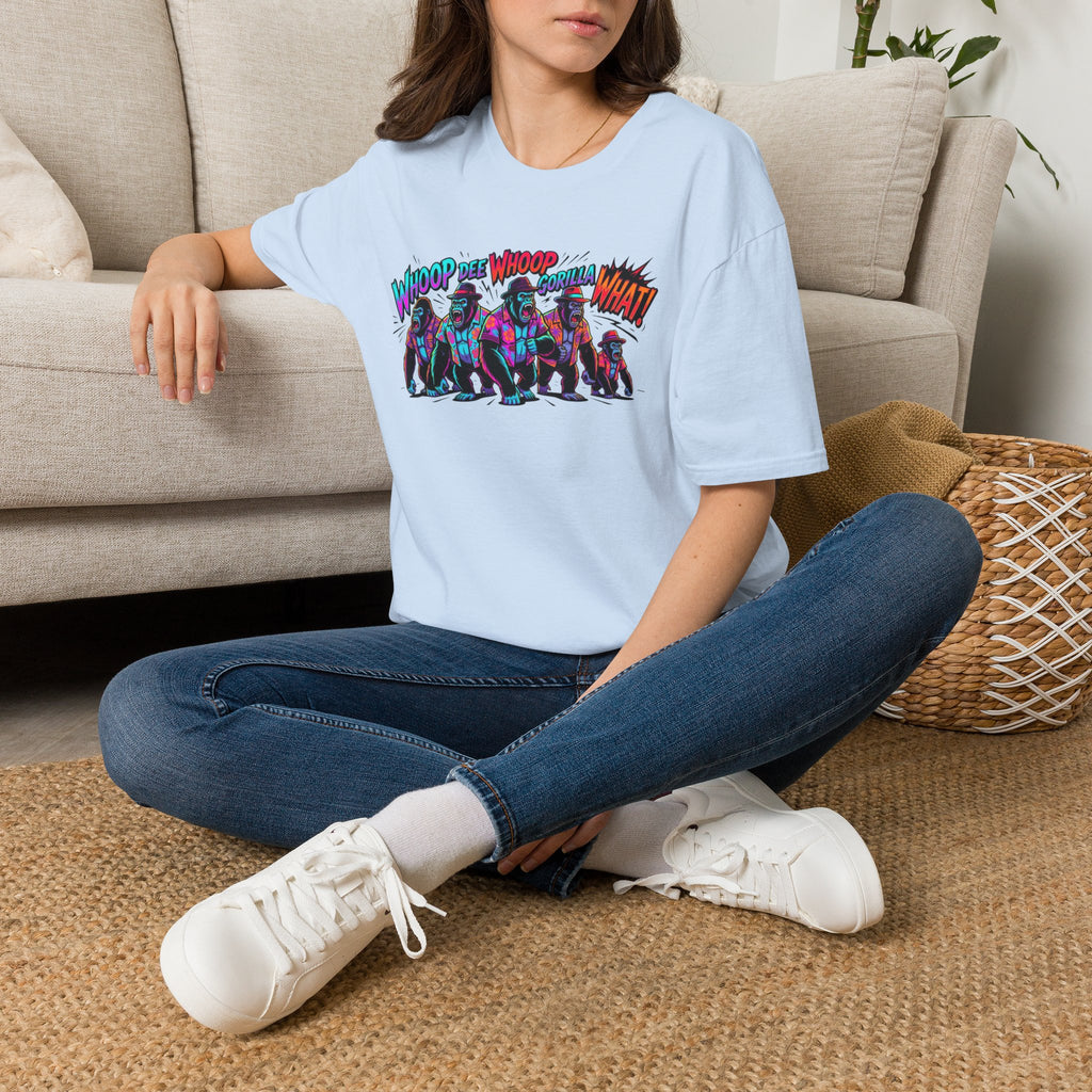 Gorilla Comic Pop Art T-Shirt — "Whoop Dee Whoop Gorilla What!" Graphic Tee