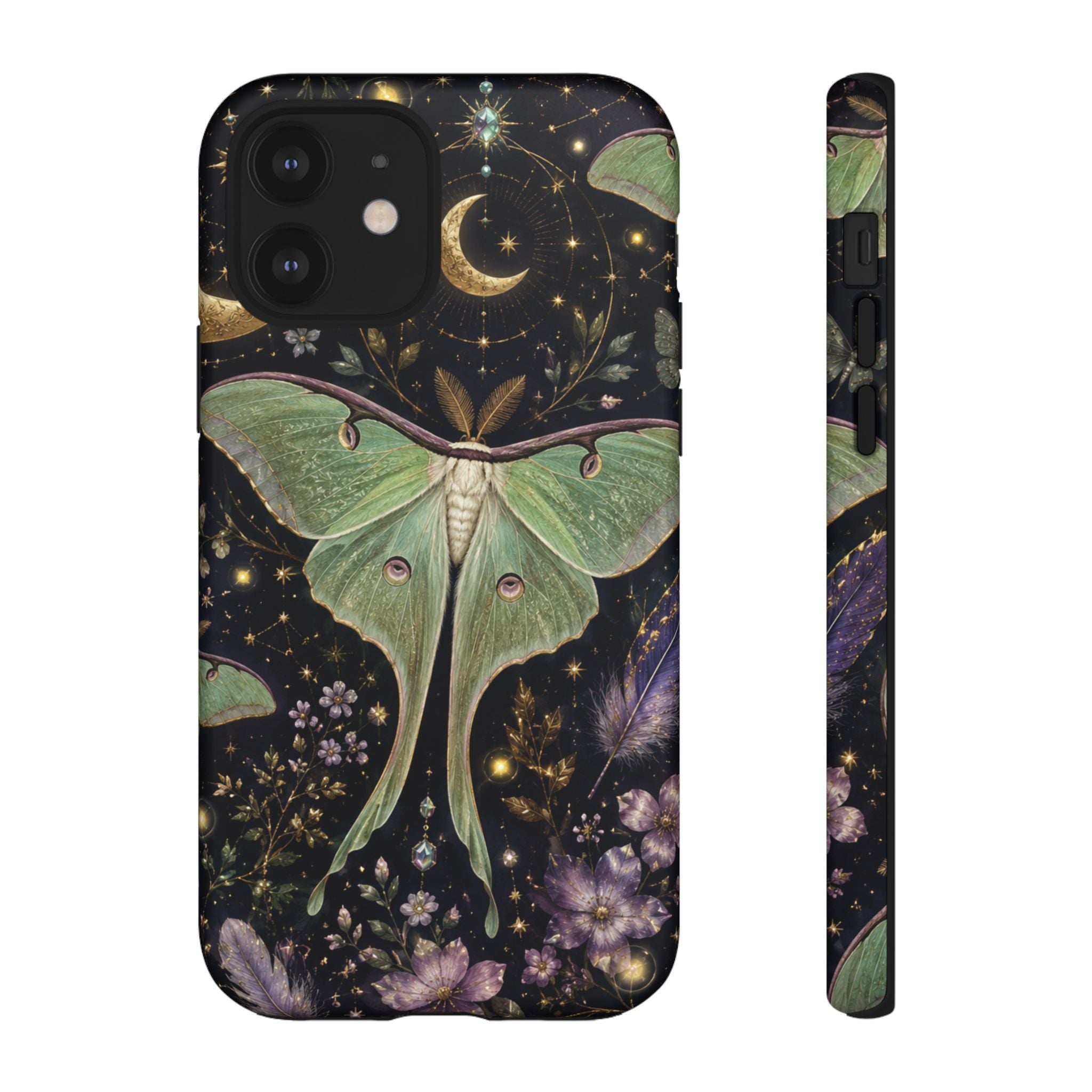 Luna Moth Phone Case — Mystical Moonlight Botanical Tough Case