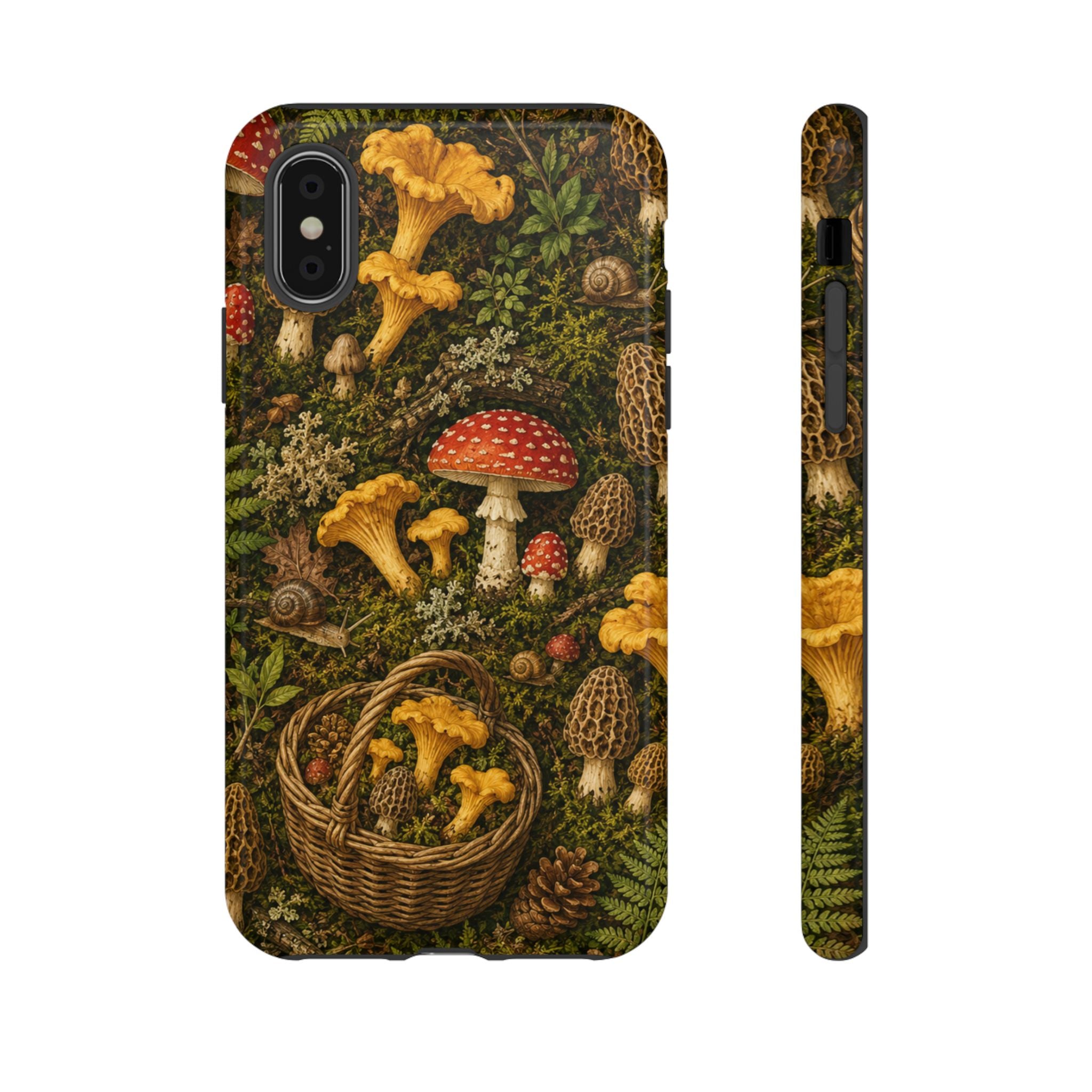 Mushroom Forage Phone Case — Vintage Forest Wild Mushroom Pattern