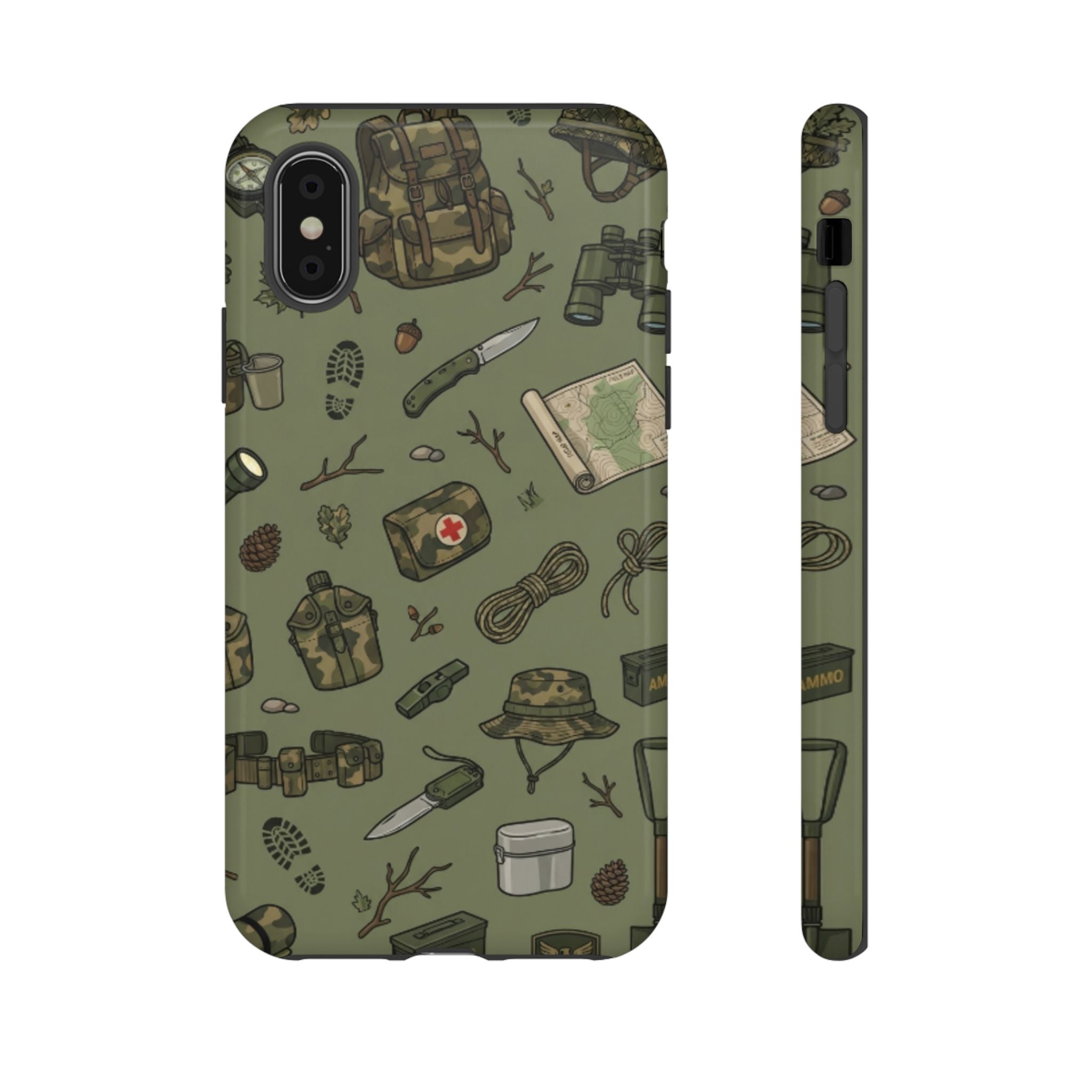 Tactical Gear Phone Case — Military Camping Outdoor Pattern