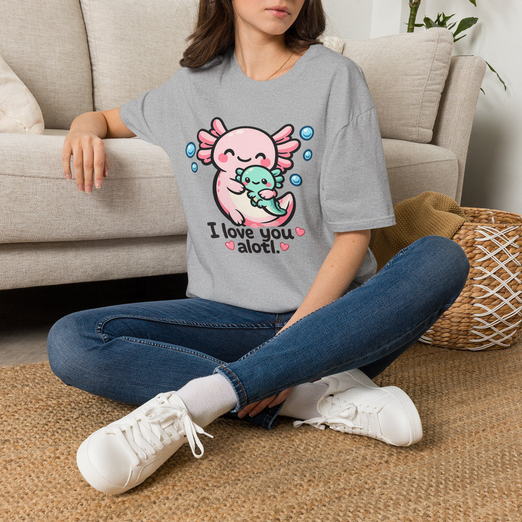 "I love you a lotl" Cute Axolotl Family Tee