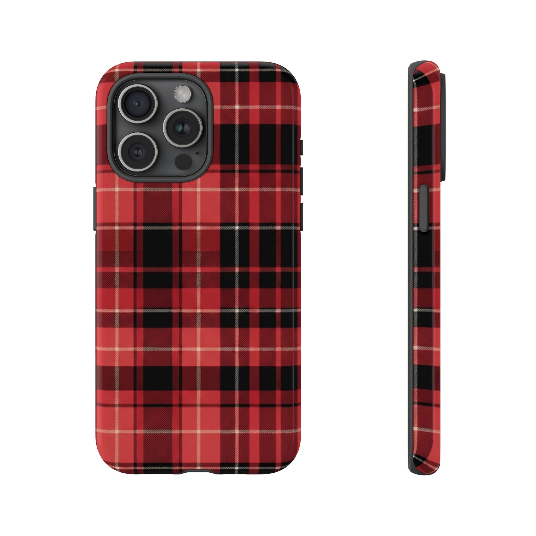 Red Black Buffalo Plaid Tough Phone Case