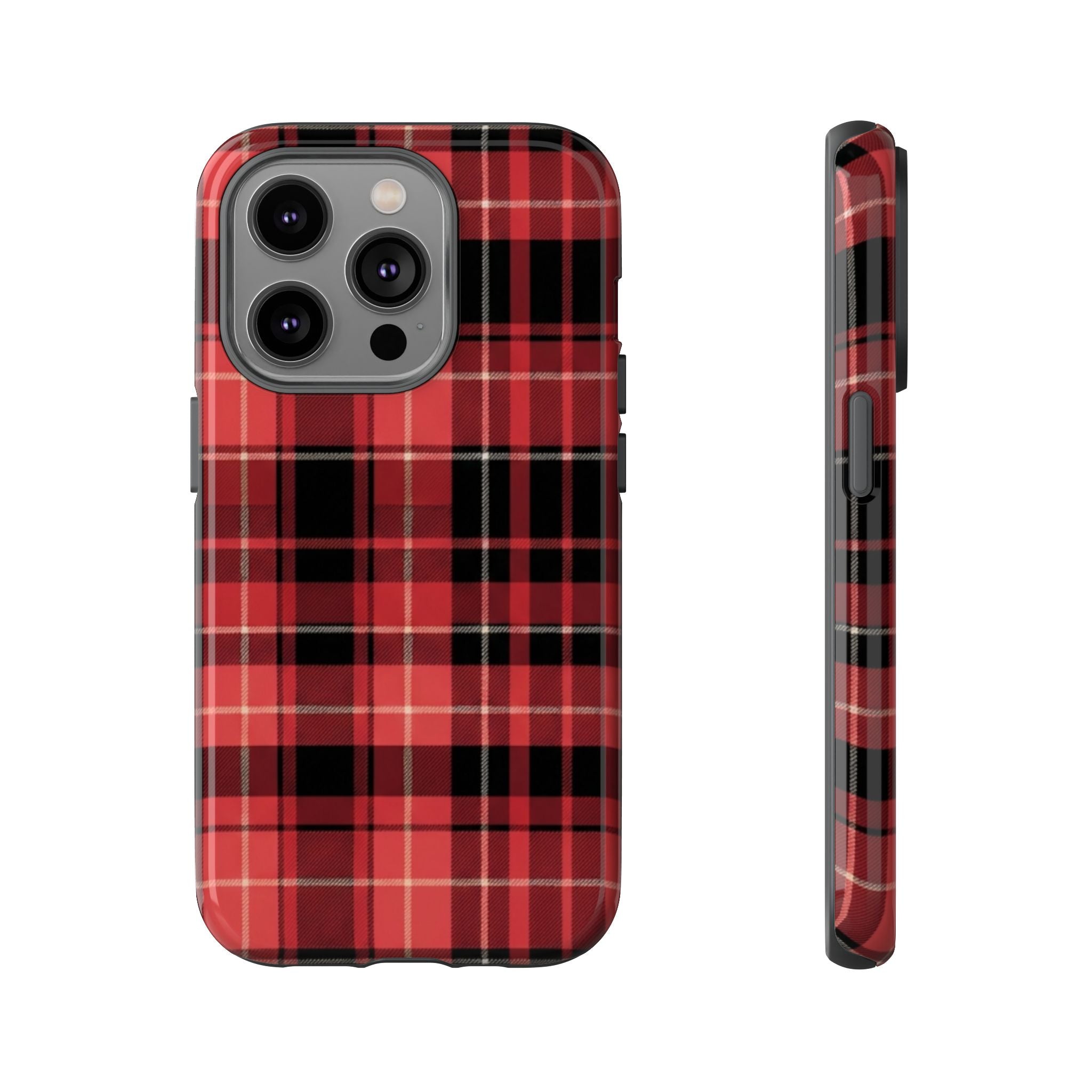 Red Black Buffalo Plaid Tough Phone Case