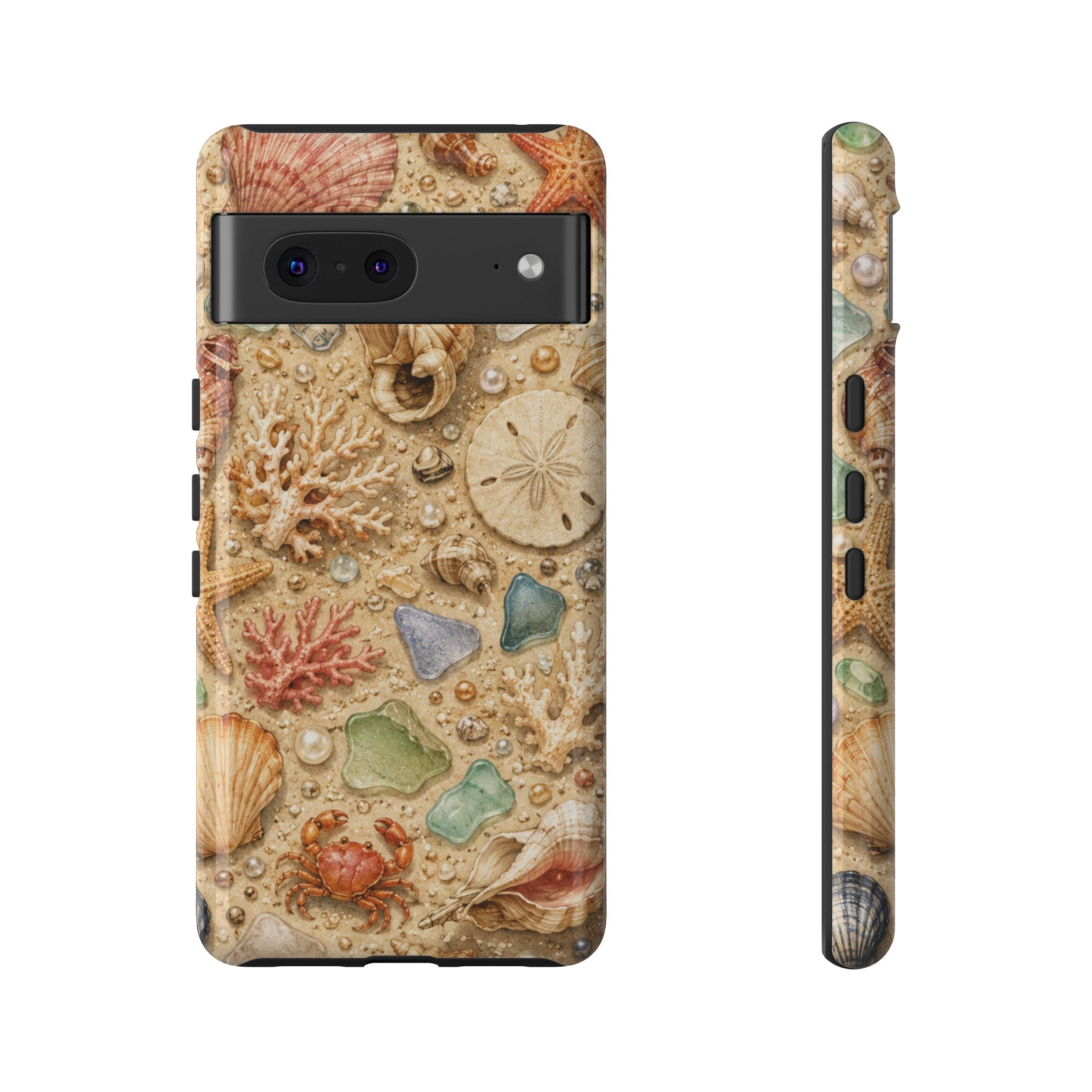 Beach Shells Phone Case — Seashell, Starfish & Sea Glass Coastal Design