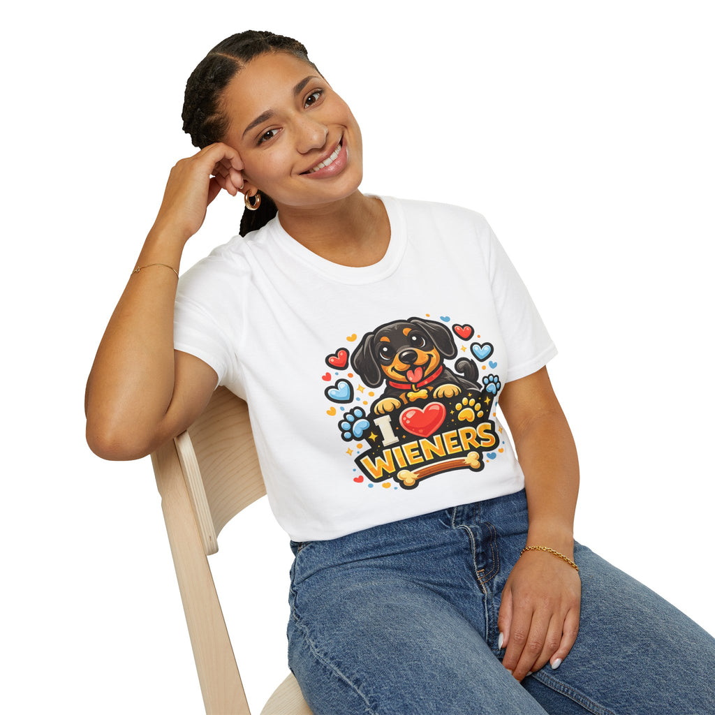 I Heart Wieners T-Shirt — Cute Dachshund Dog Lover Tee