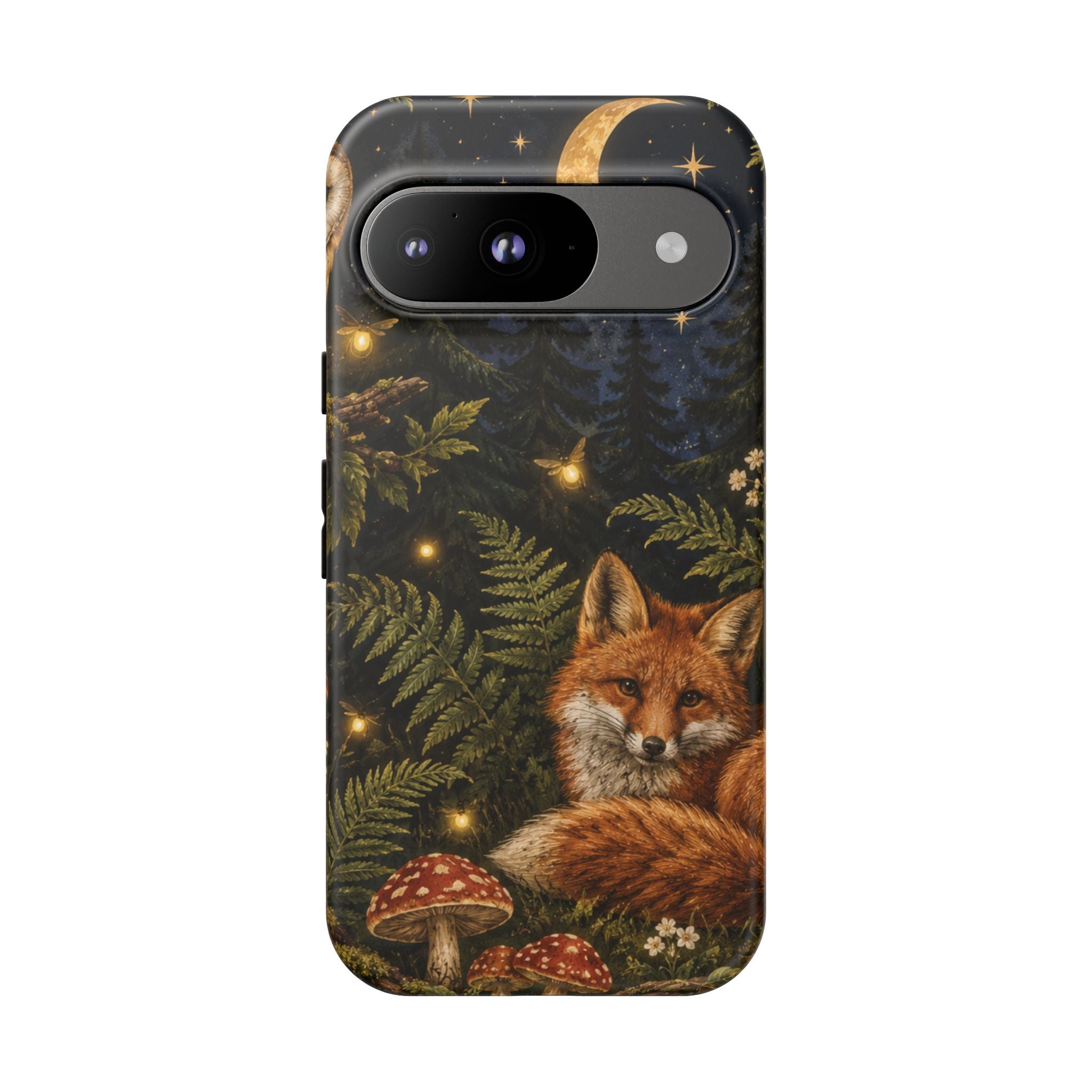 Fox Forest Tough Phone Case — Moonlit Woodland Protective Phone Cover