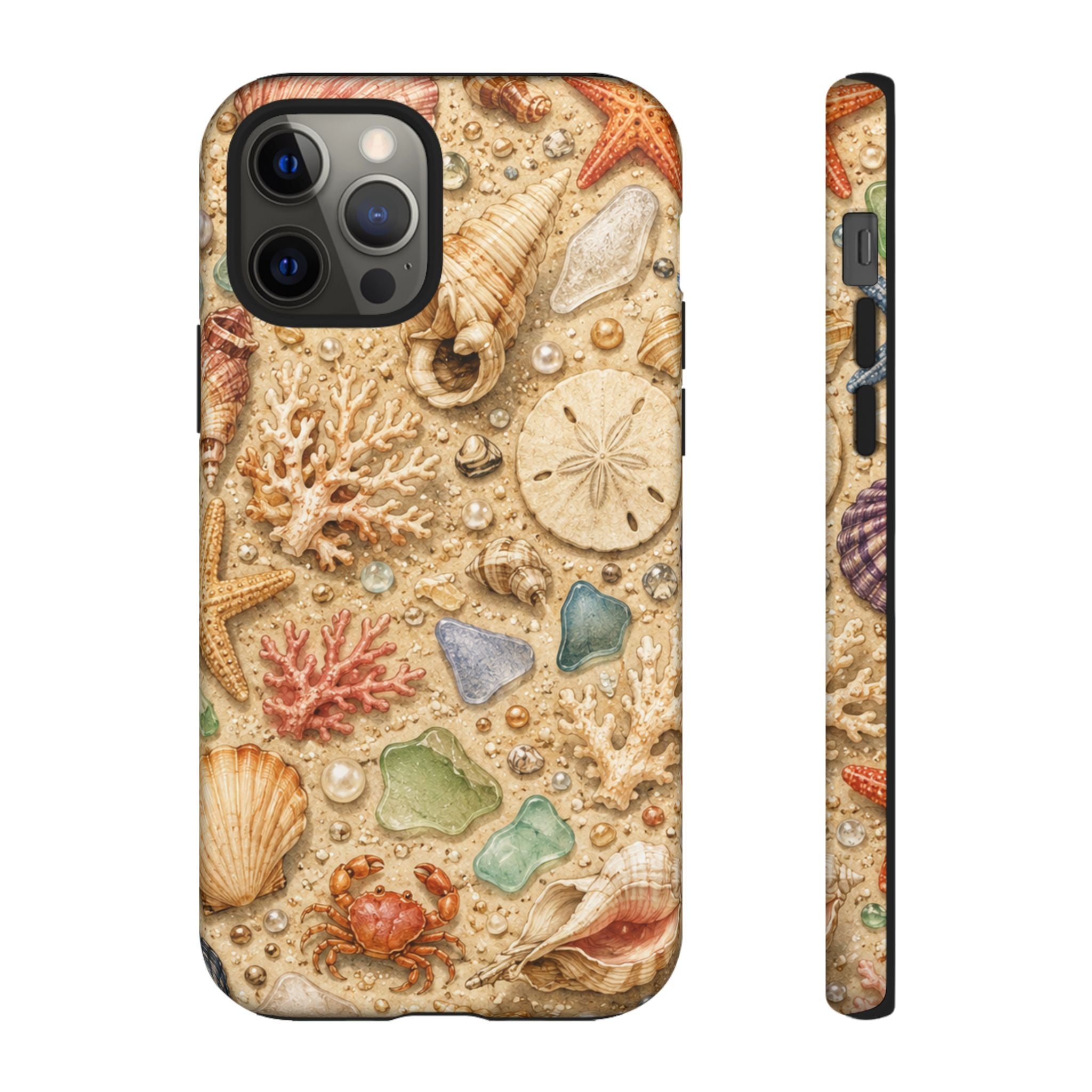Beach Shells Phone Case — Seashell, Starfish & Sea Glass Coastal Design