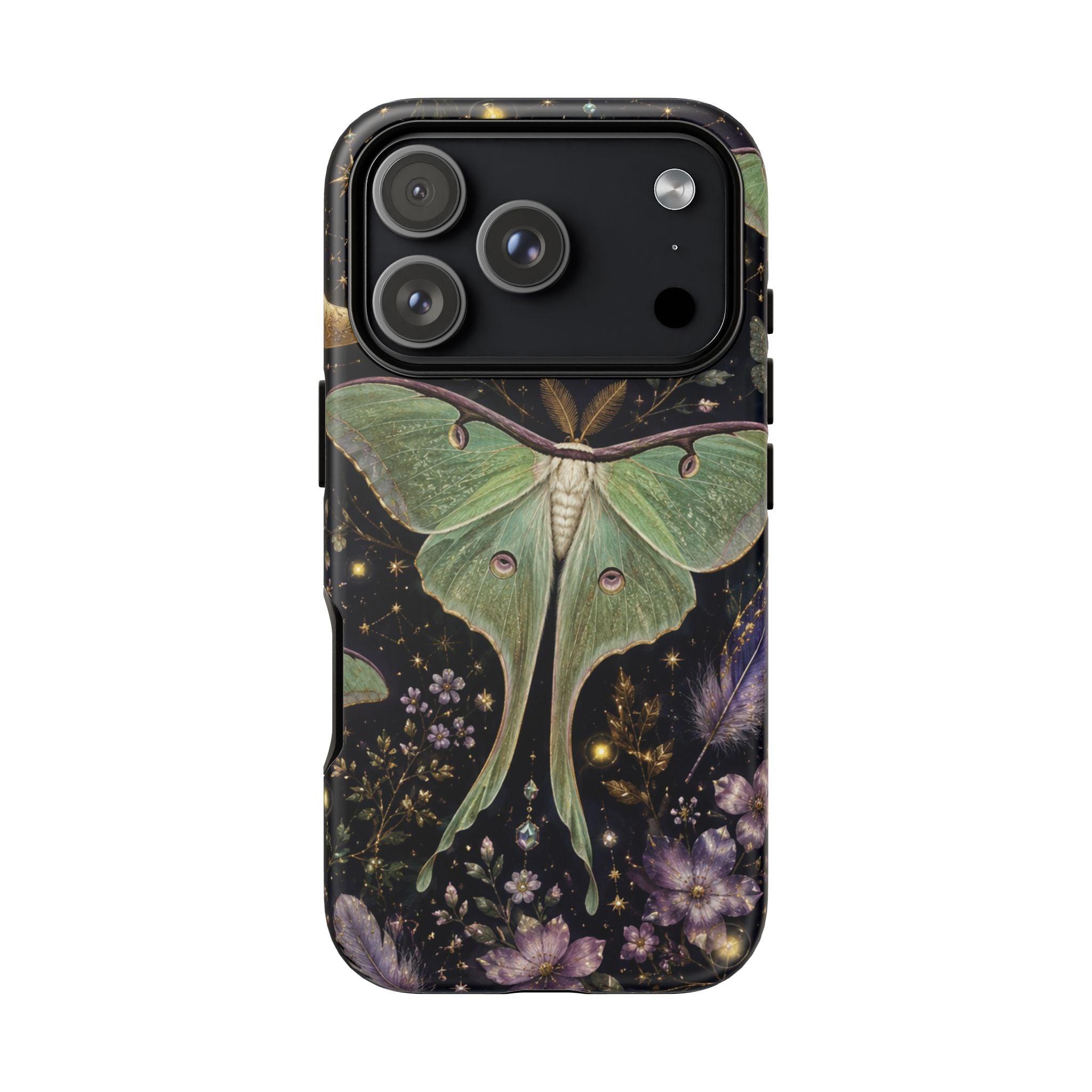 Luna Moth Phone Case — Mystical Moonlight Botanical Tough Case