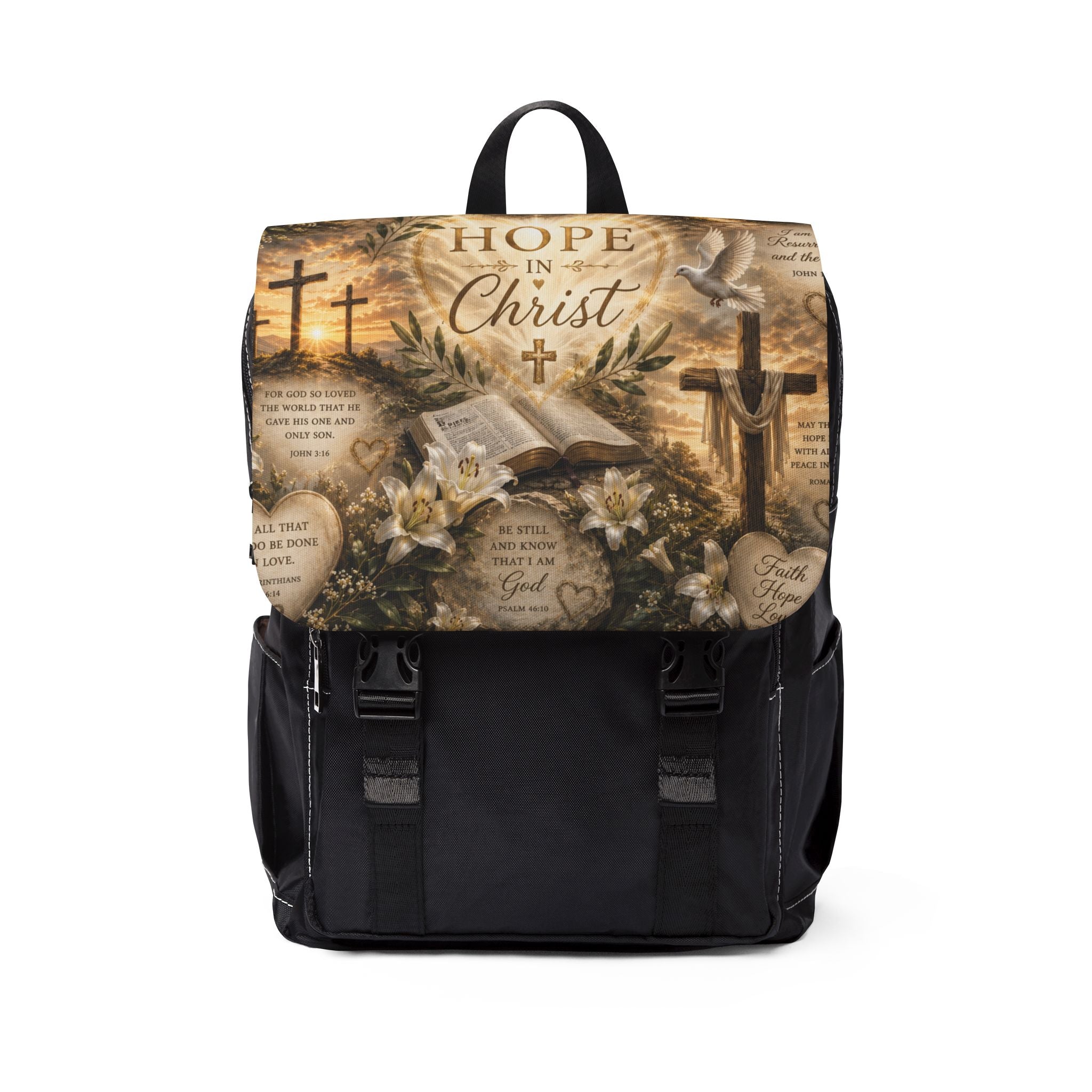Hope in Christ Shoulder Backpack — Christian Faith Shoulder Bag