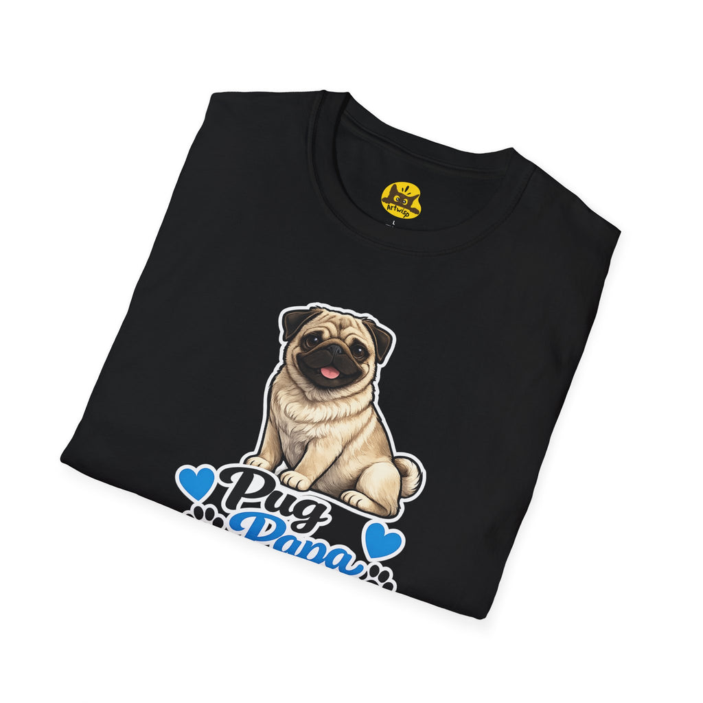 Pug Papa T‑Shirt — Cute Pug Dog Graphic Tee for Dog Lovers