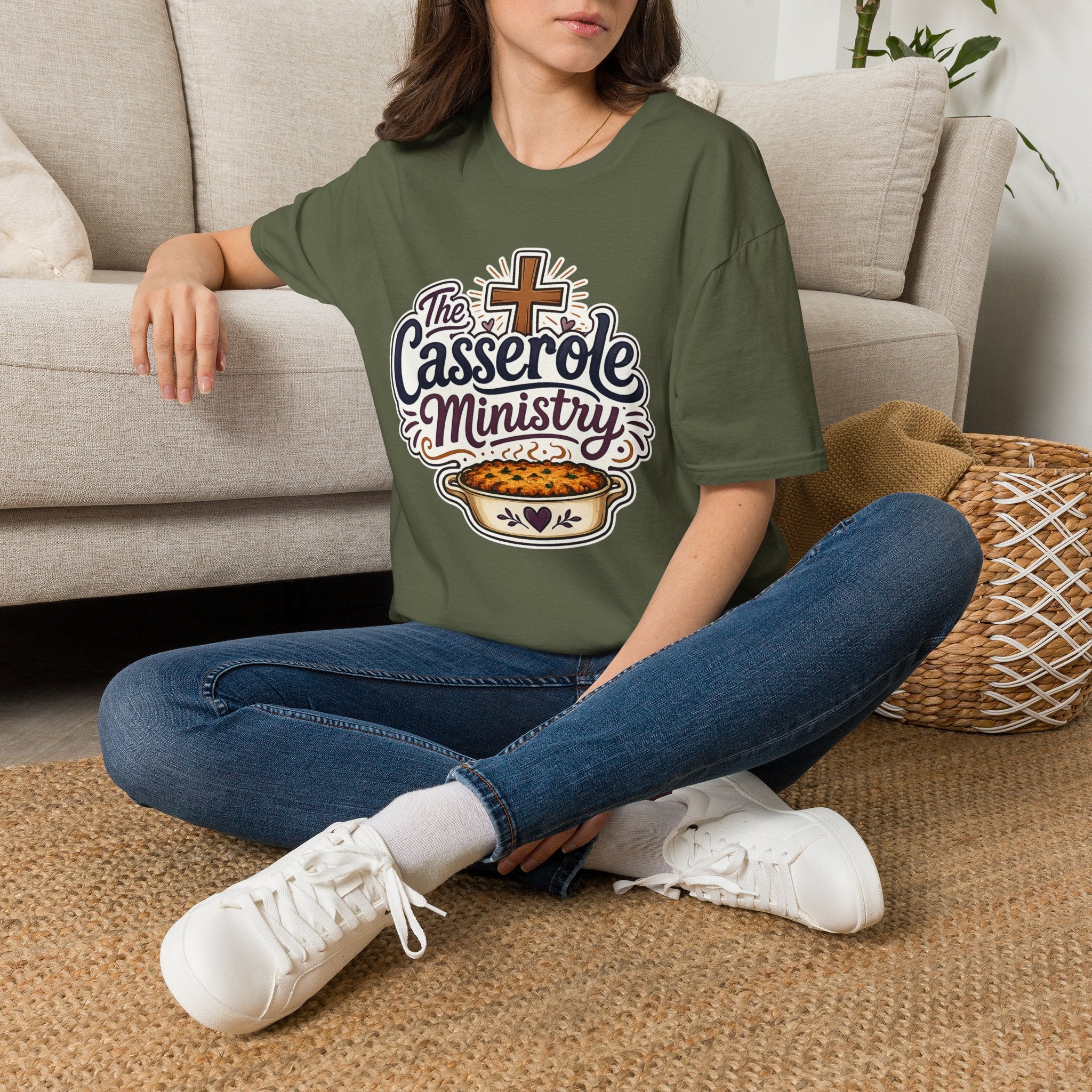 Casserole Ministry T‑Shirt — Faith & Fellowship Church Cooking Crew Tee
