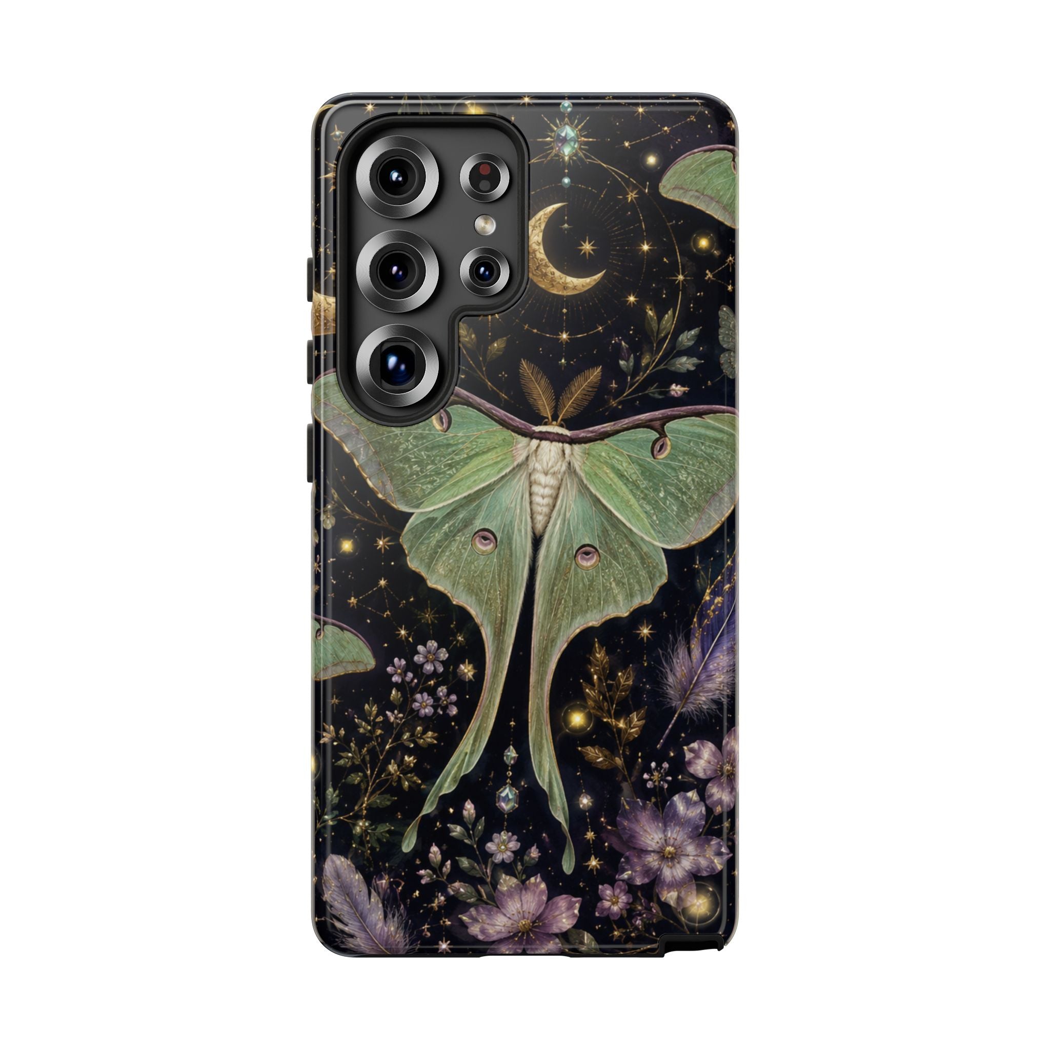Luna Moth Phone Case — Mystical Moonlight Botanical Tough Case