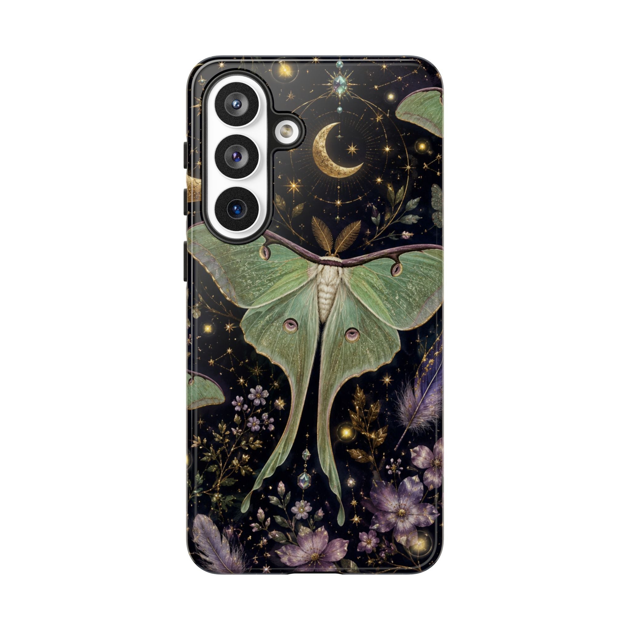 Luna Moth Phone Case — Mystical Moonlight Botanical Tough Case