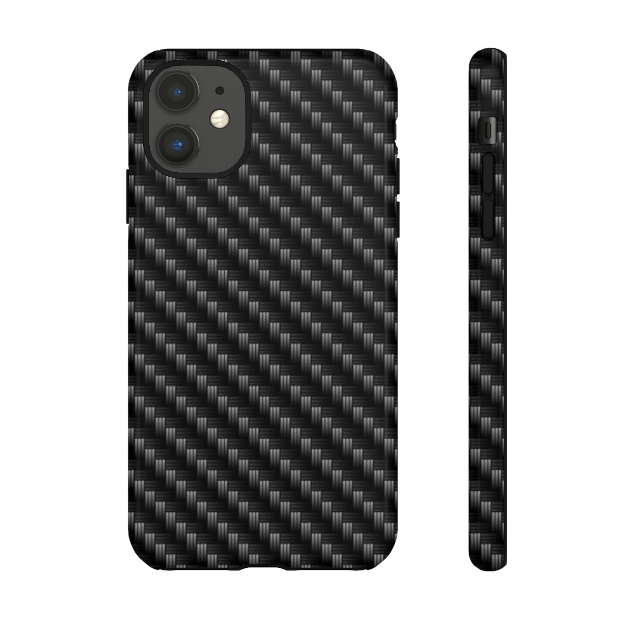 Carbon Fiber Pattern Tough Phone Case - Slim Protective Phone Cover