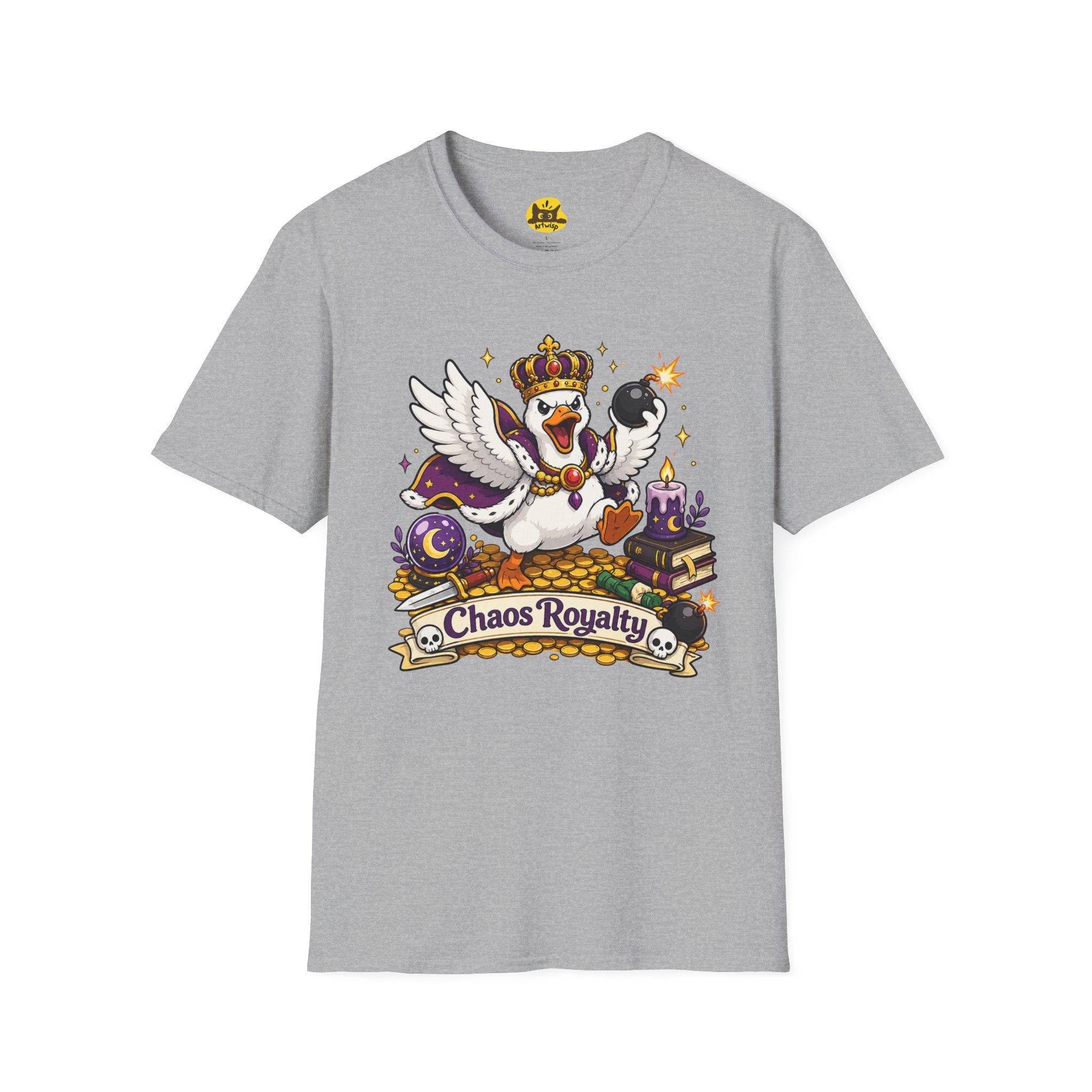 Chaos Royalty T-Shirt — Cute Crowned Goose Tee