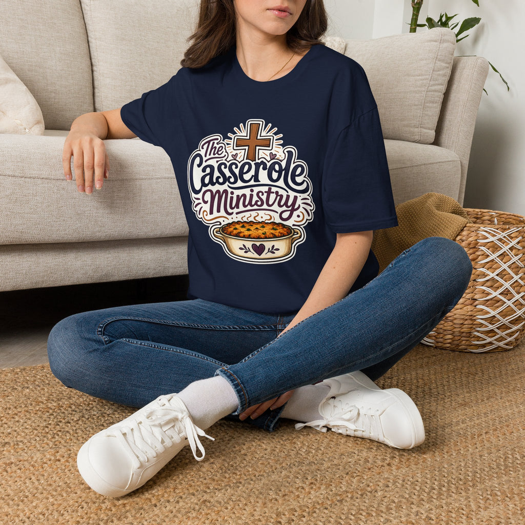 Casserole Ministry T‑Shirt — Faith & Fellowship Church Cooking Crew Tee