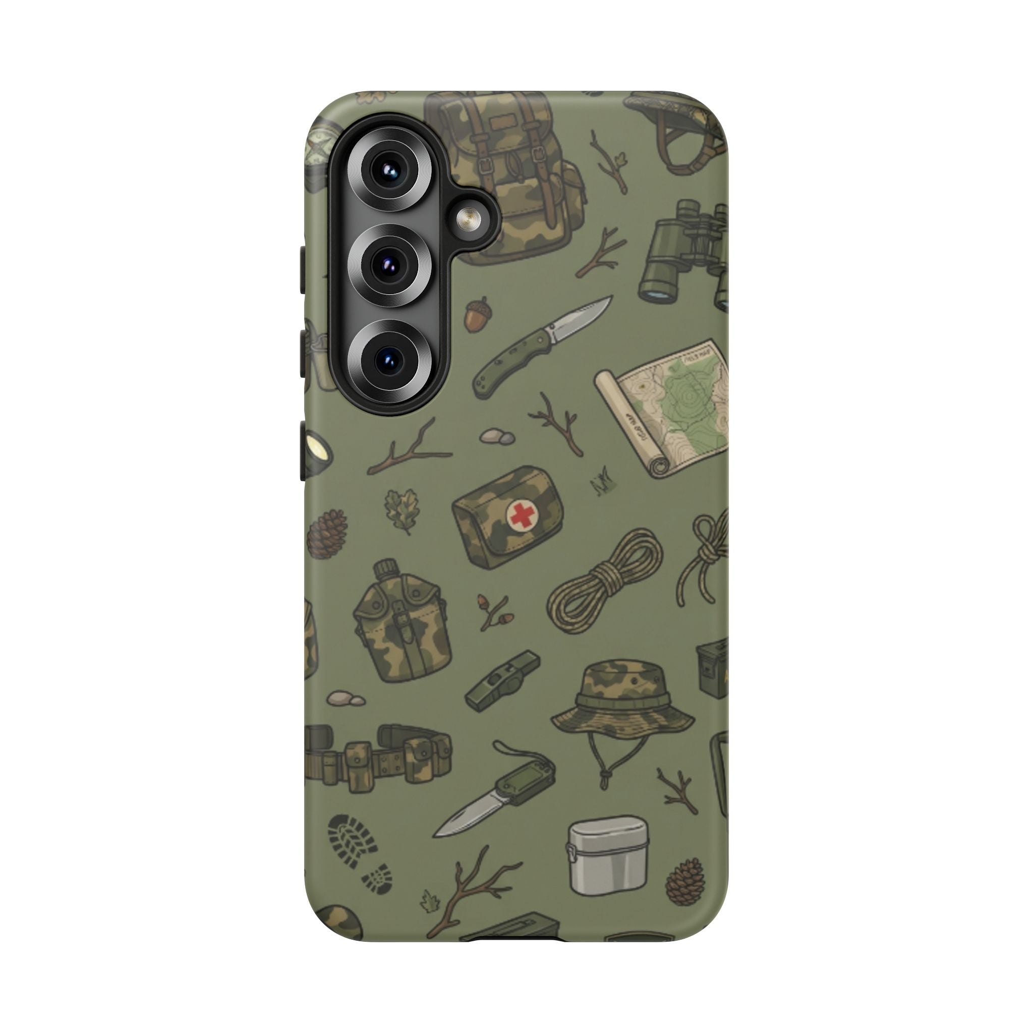 Tactical Gear Phone Case — Military Camping Outdoor Pattern