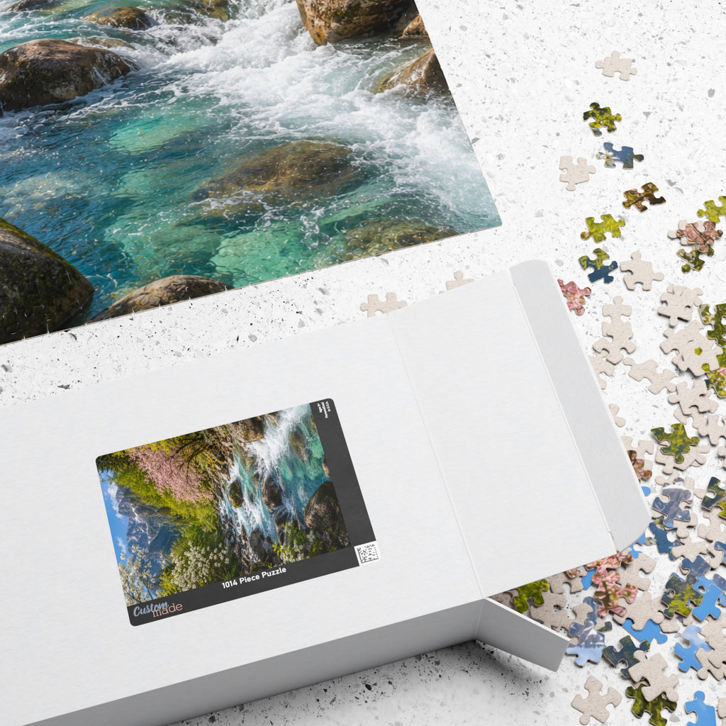 Mountain Spring River Puzzle — Scenic Nature Jigsaw (110/252/520/1014 pcs)