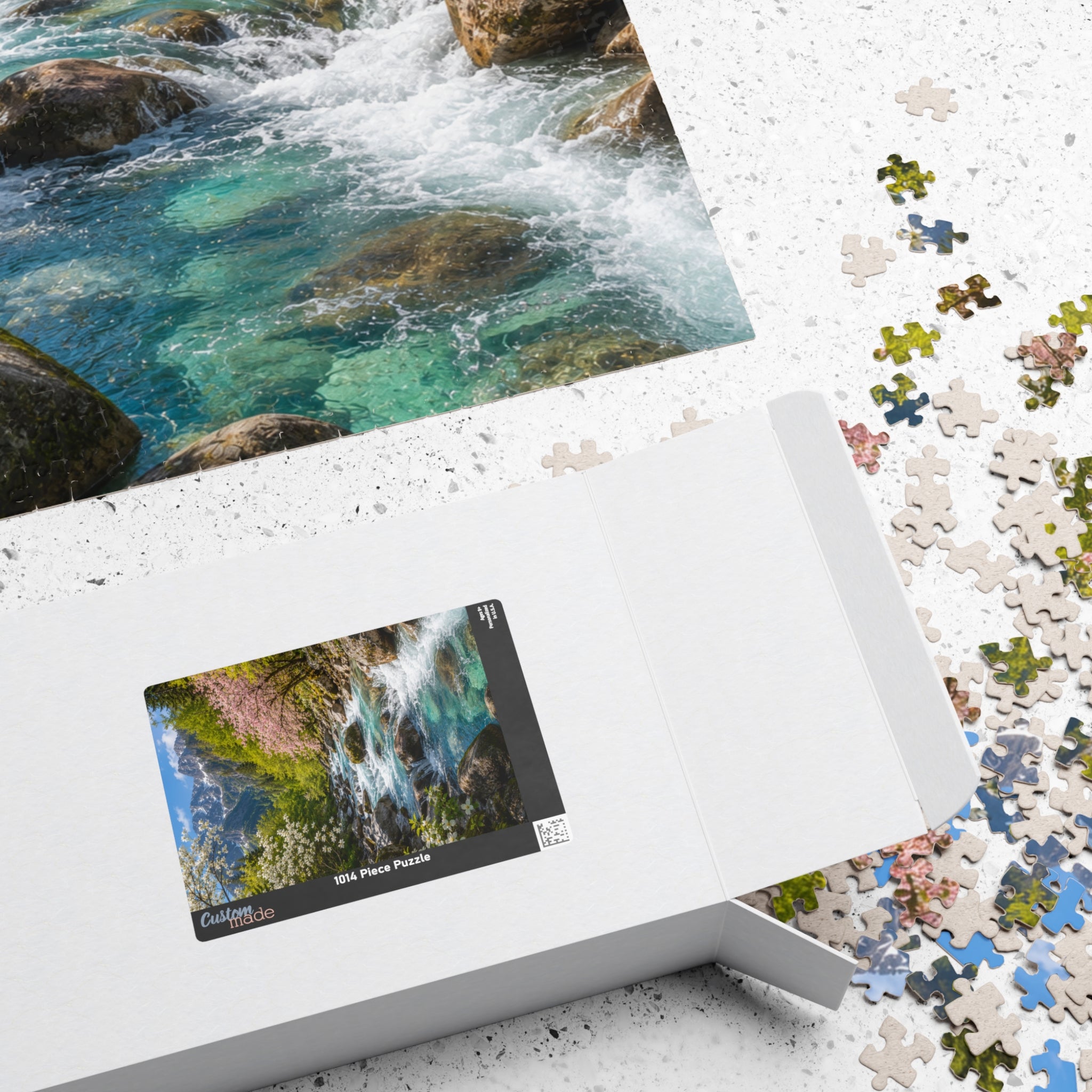 Mountain Spring River Puzzle — Scenic Nature Jigsaw (110/252/520/1014 pcs)