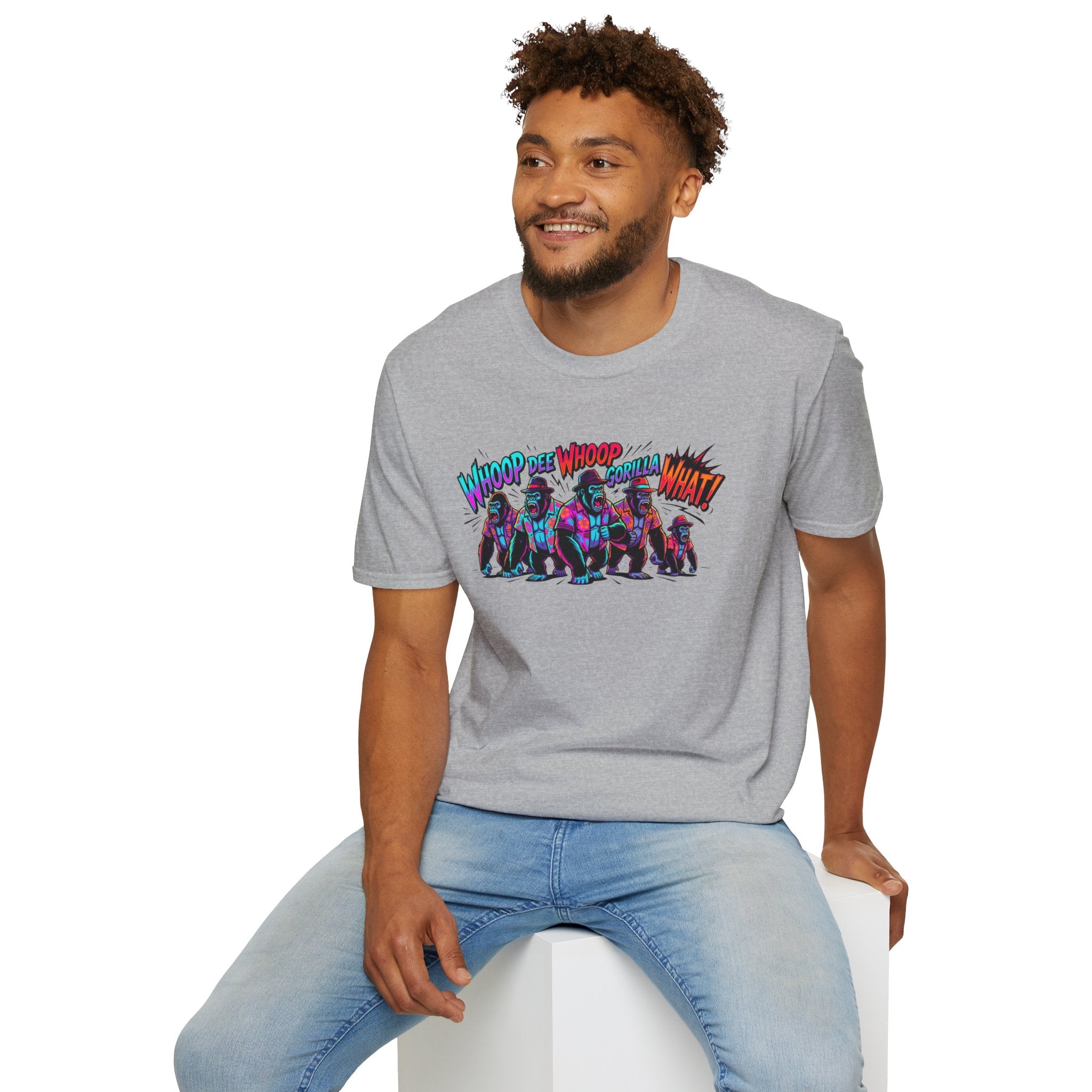 Gorilla Comic Pop Art T-Shirt — "Whoop Dee Whoop Gorilla What!" Graphic Tee