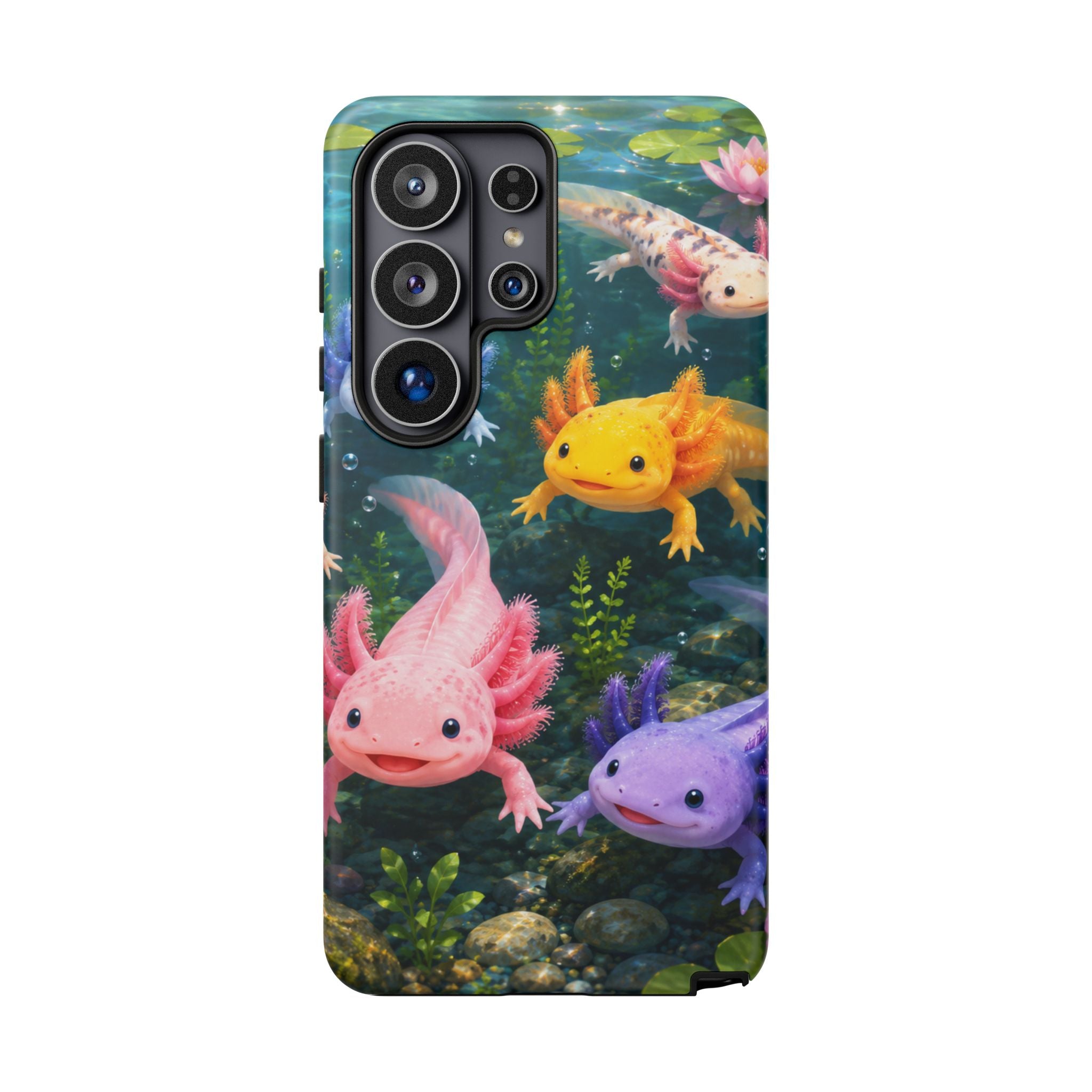 Tough Axolotl Phone Case — Cute Colorful Axolotl Waterproof Protective Phone Cover