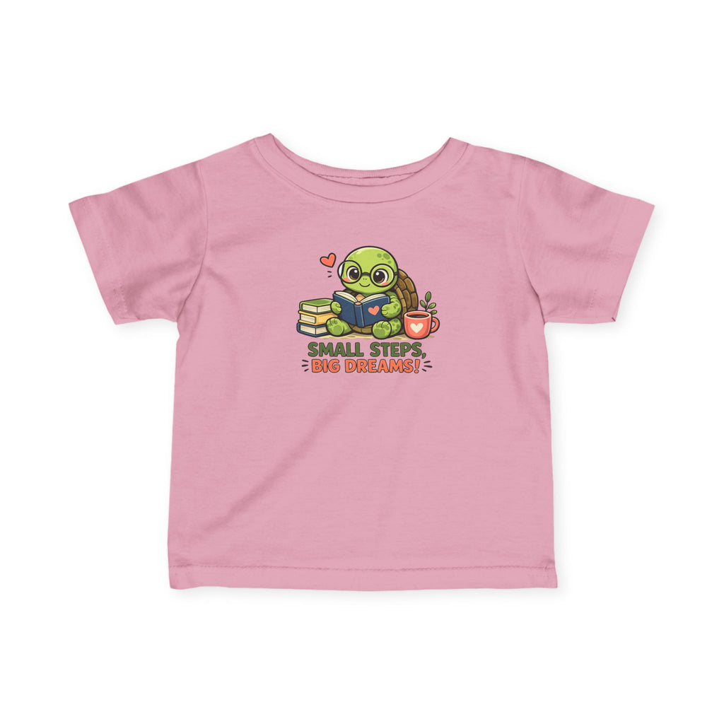 Infant Tee — Cute Turtle "Small Steps, Big Dreams" Baby Gift Shirt