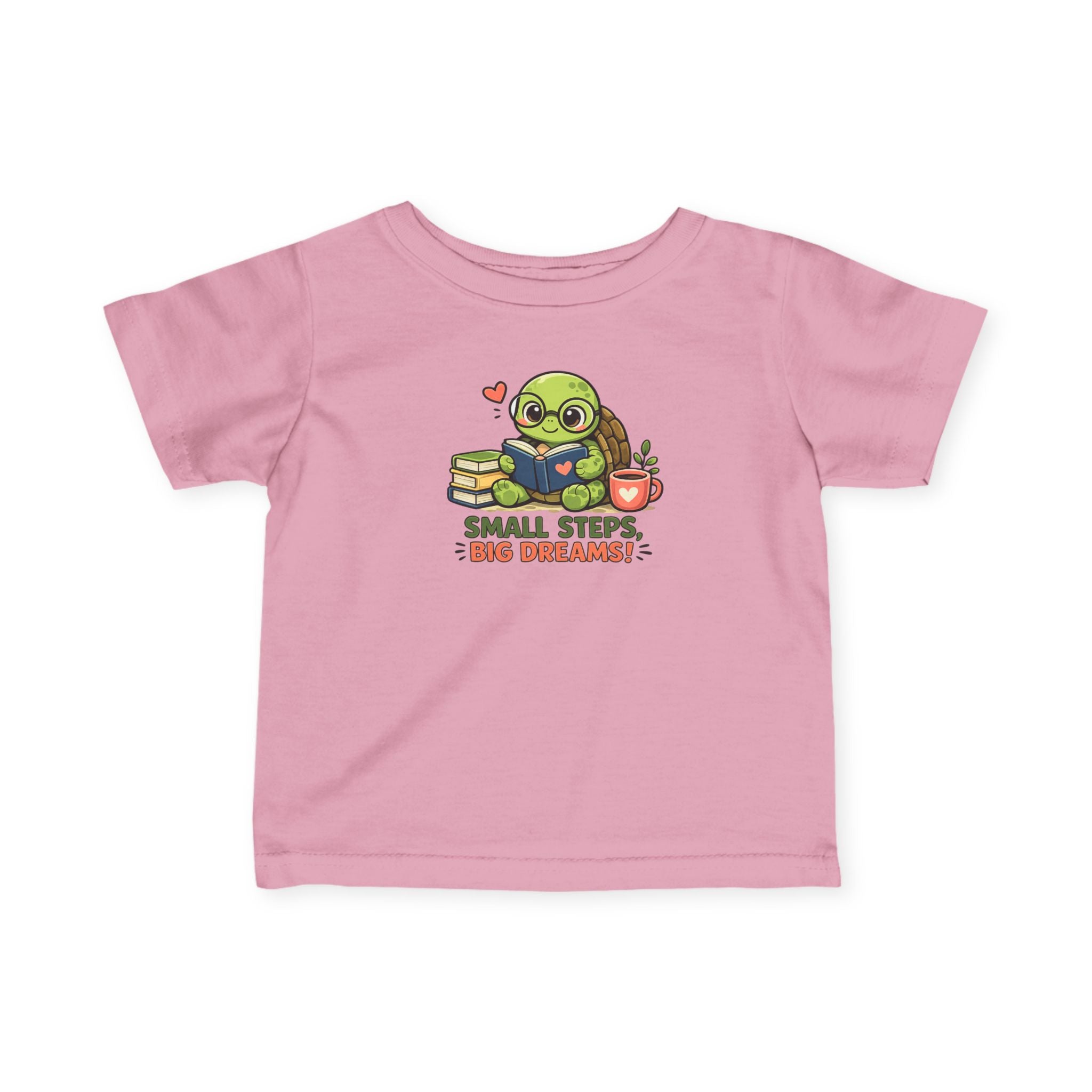 Infant Tee — Cute Turtle "Small Steps, Big Dreams" Baby Gift Shirt
