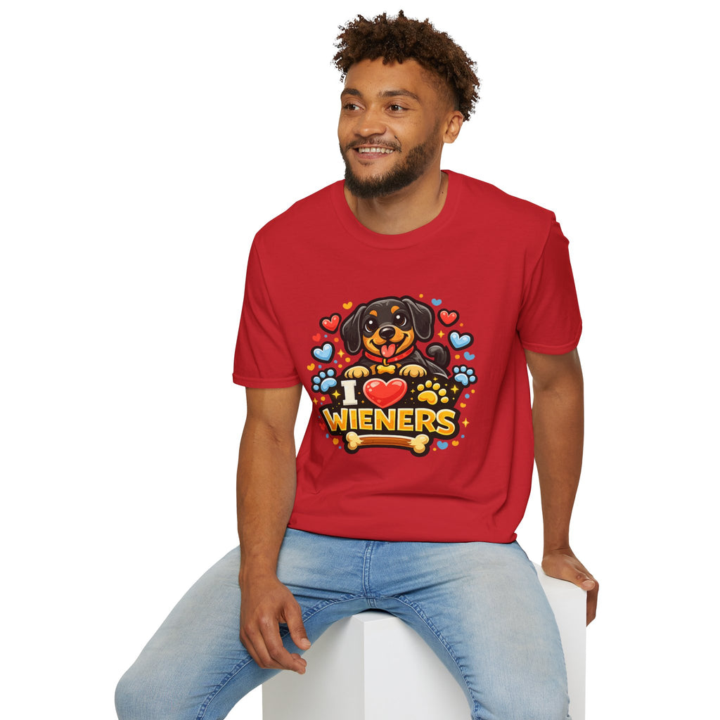 I Heart Wieners T-Shirt — Cute Dachshund Dog Lover Tee