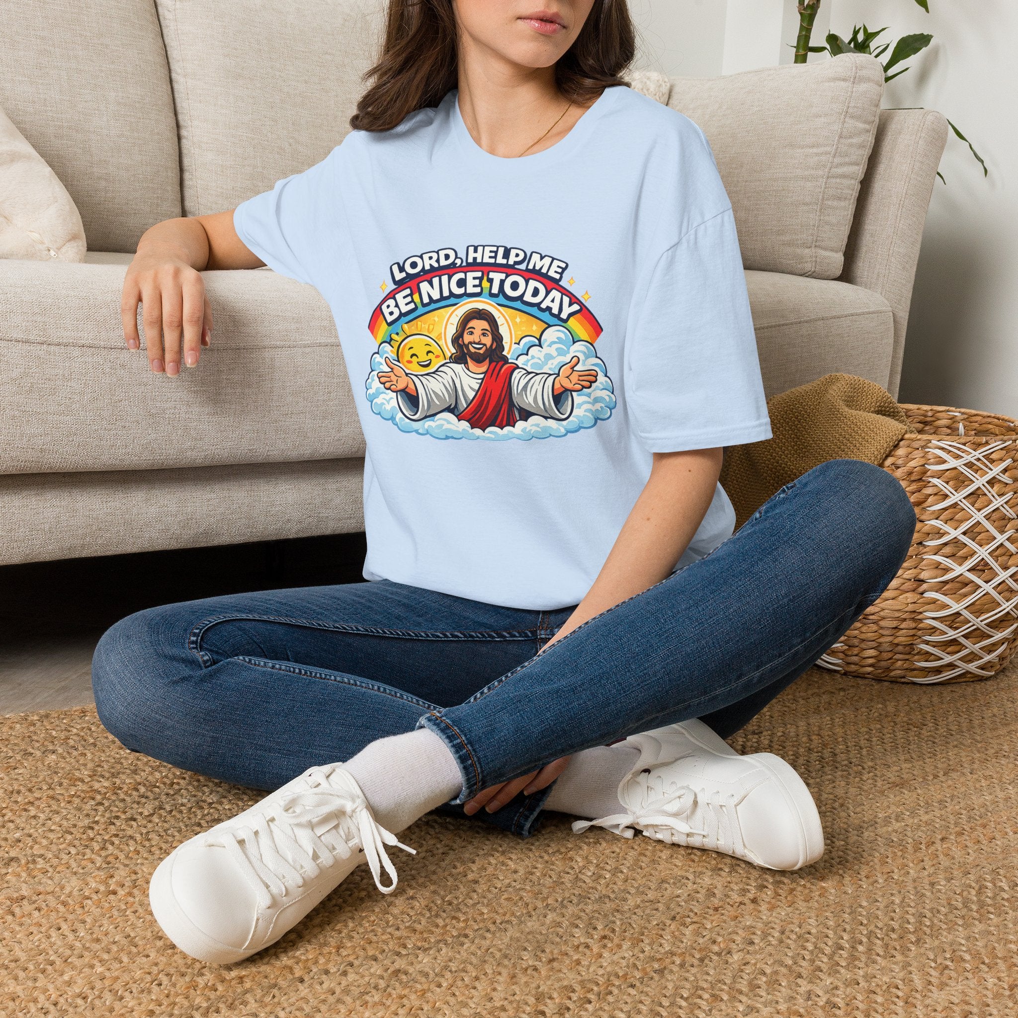 Lord Help Me Be Nice Today T-Shirt — Funny Jesus Christian Tee