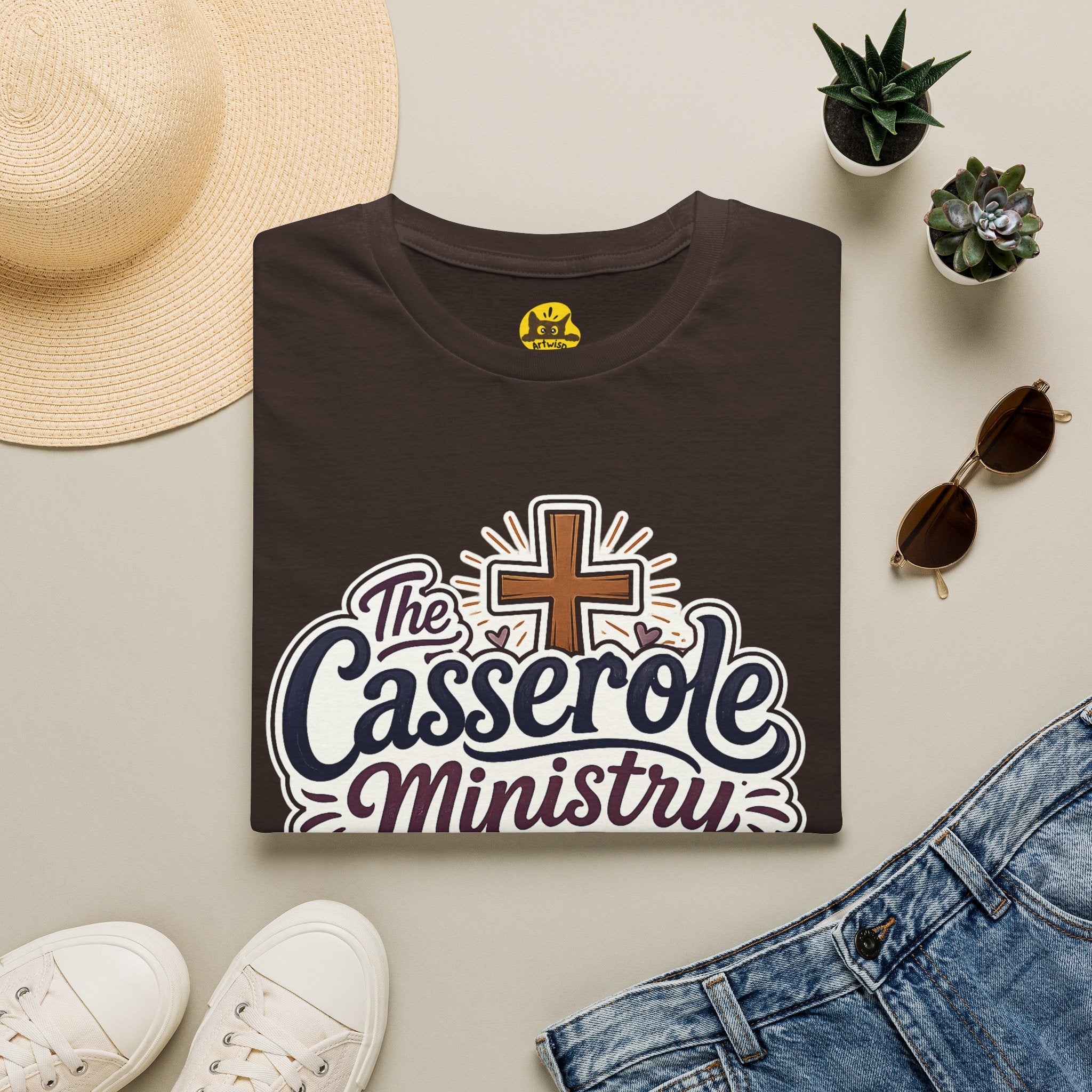 Casserole Ministry T‑Shirt — Faith & Fellowship Church Cooking Crew Tee