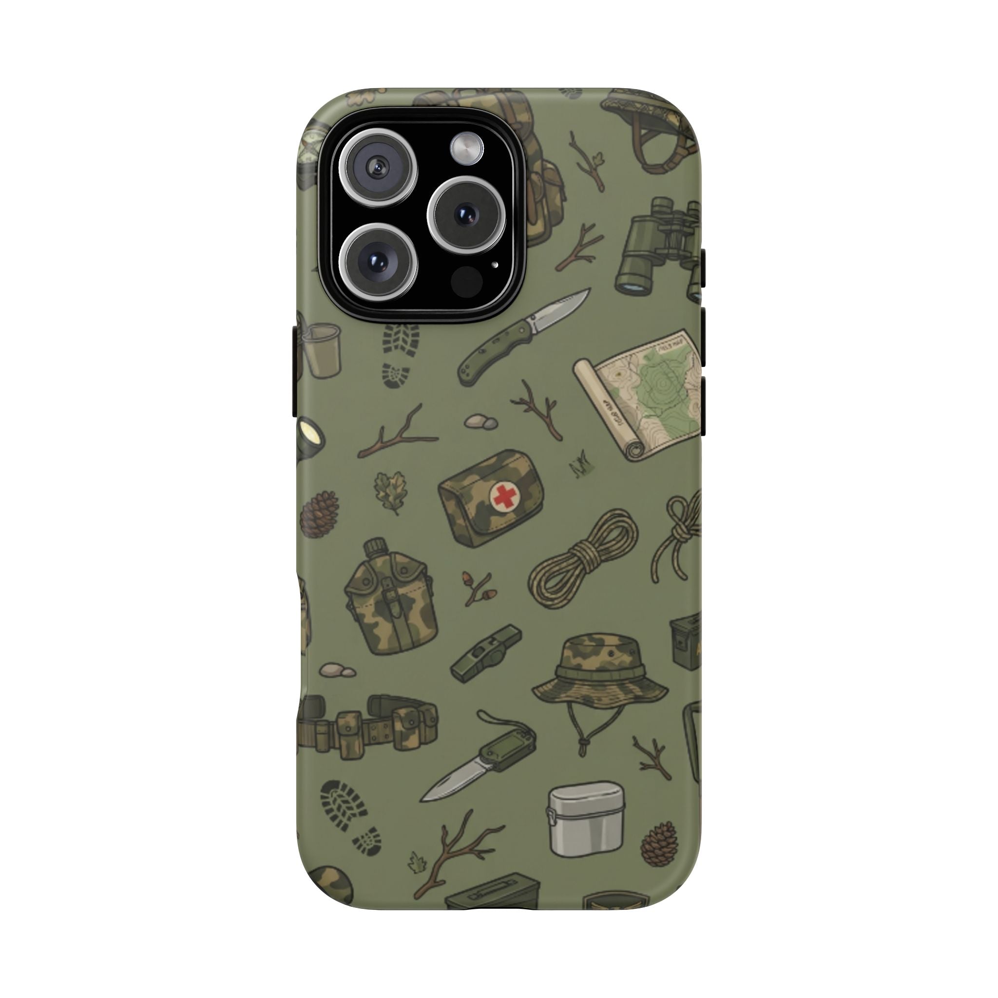 Tactical Gear Phone Case — Military Camping Outdoor Pattern