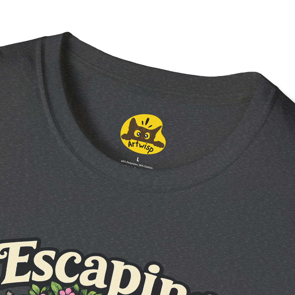 Escaping Reality T‑Shirt — Fantasy Door, Mushroom Garden Graphic Tee