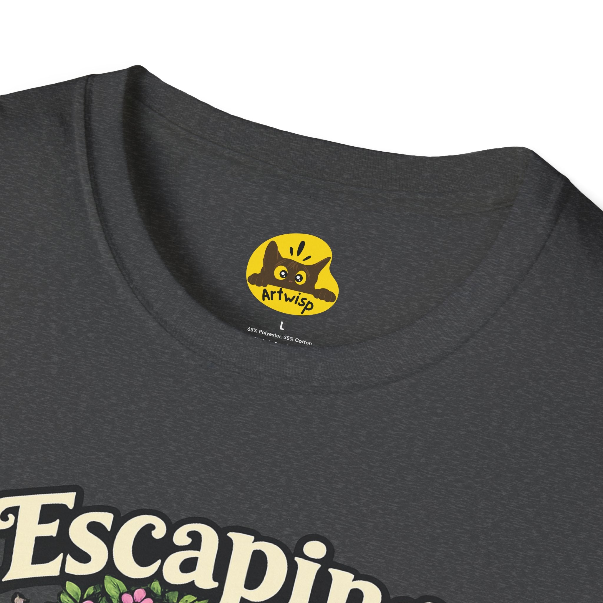 Escaping Reality T‑Shirt — Fantasy Door, Mushroom Garden Graphic Tee
