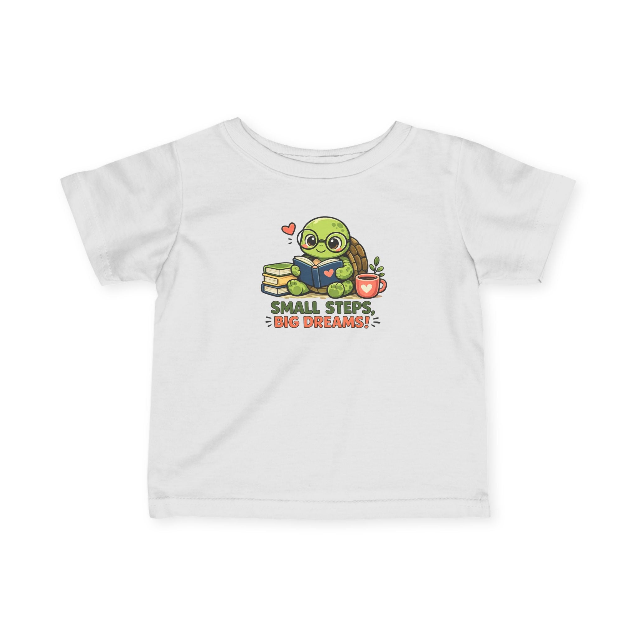 Infant Tee — Cute Turtle "Small Steps, Big Dreams" Baby Gift Shirt