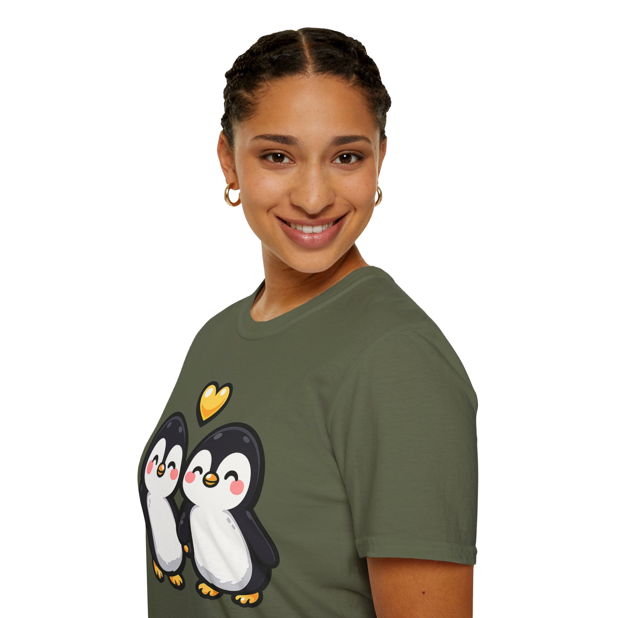Cute Male Penguin Couple T-Shirt — Gift Tee