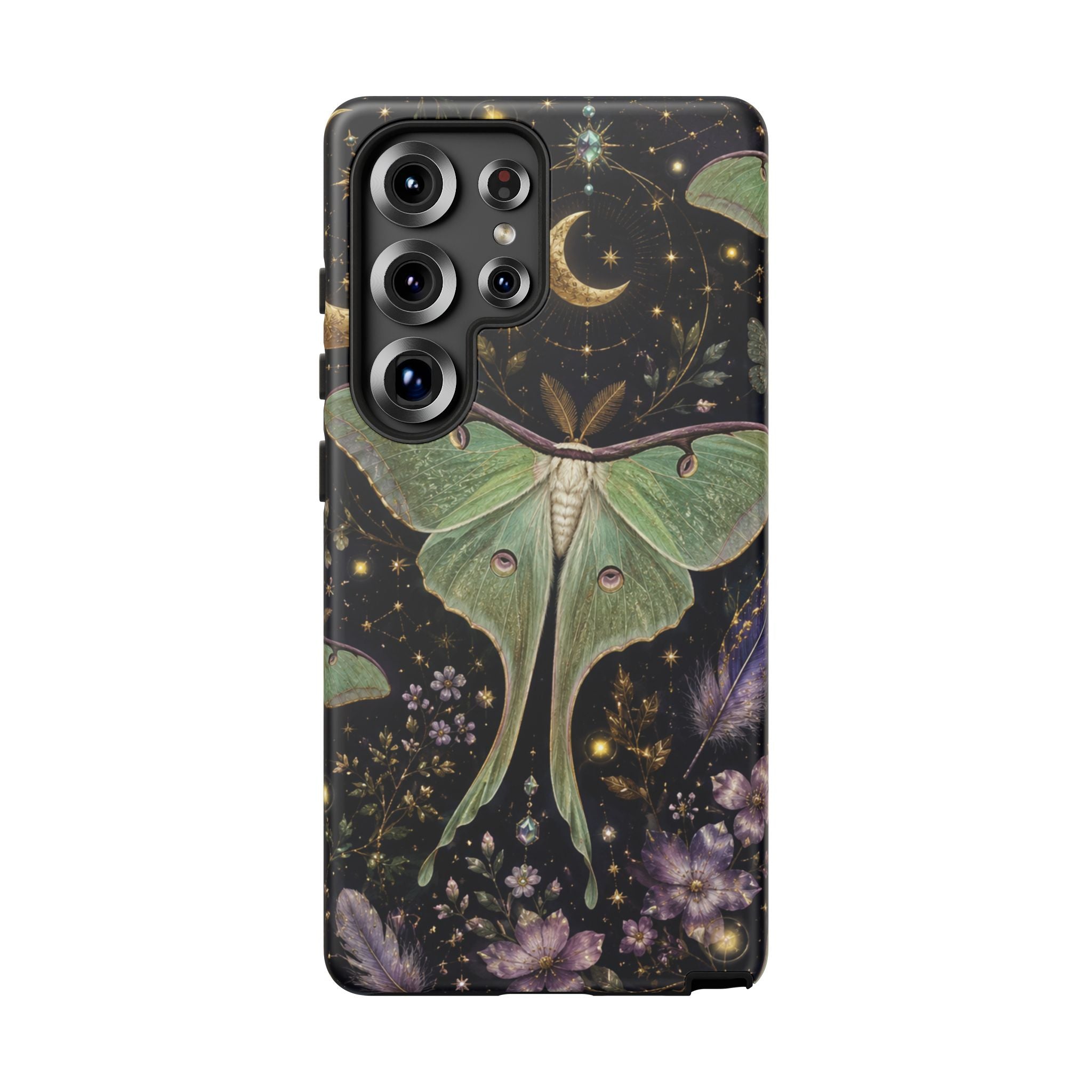 Luna Moth Phone Case — Mystical Moonlight Botanical Tough Case