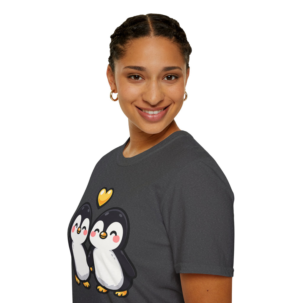 Cute Male Penguin Couple T-Shirt — Gift Tee