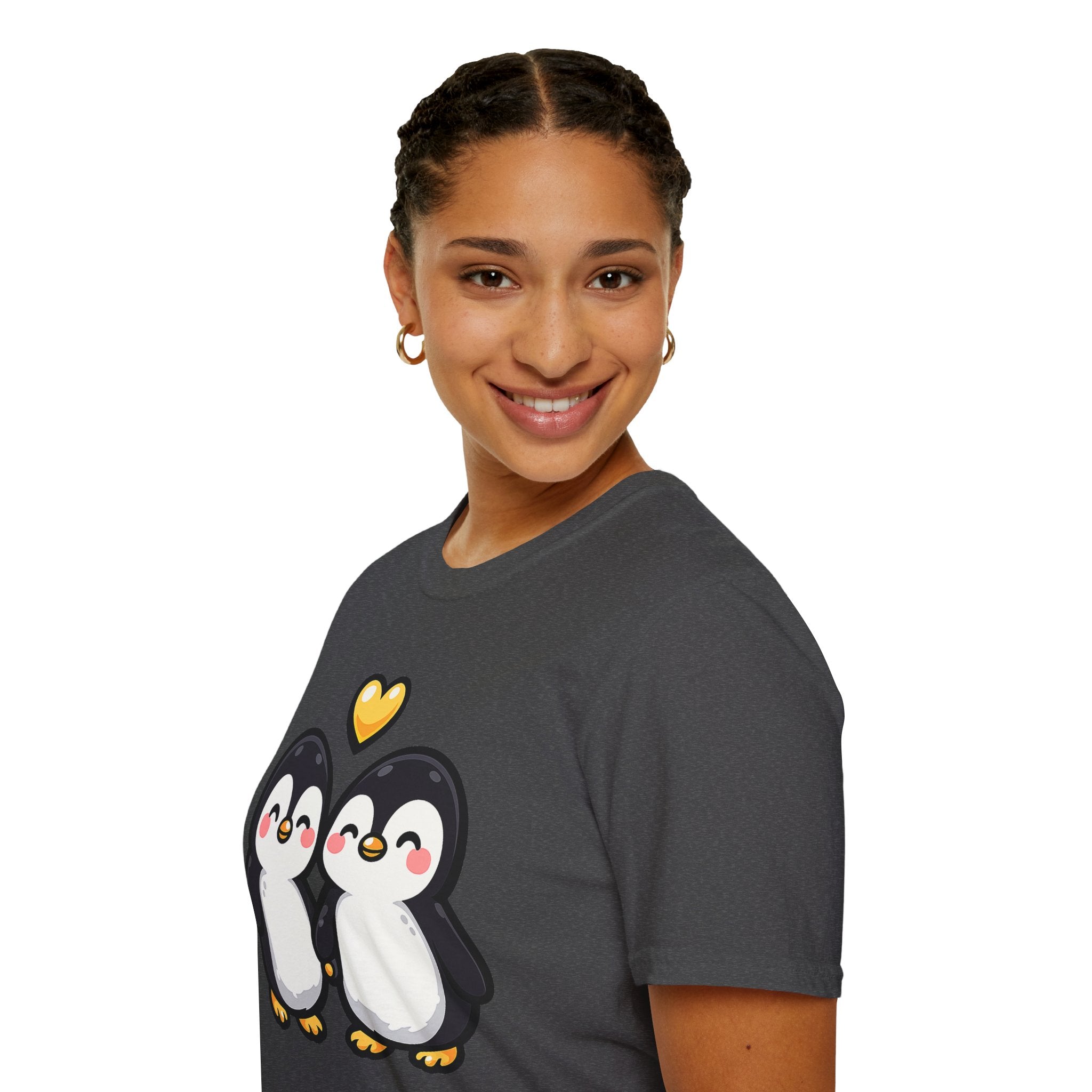 Cute Male Penguin Couple T-Shirt — Gift Tee