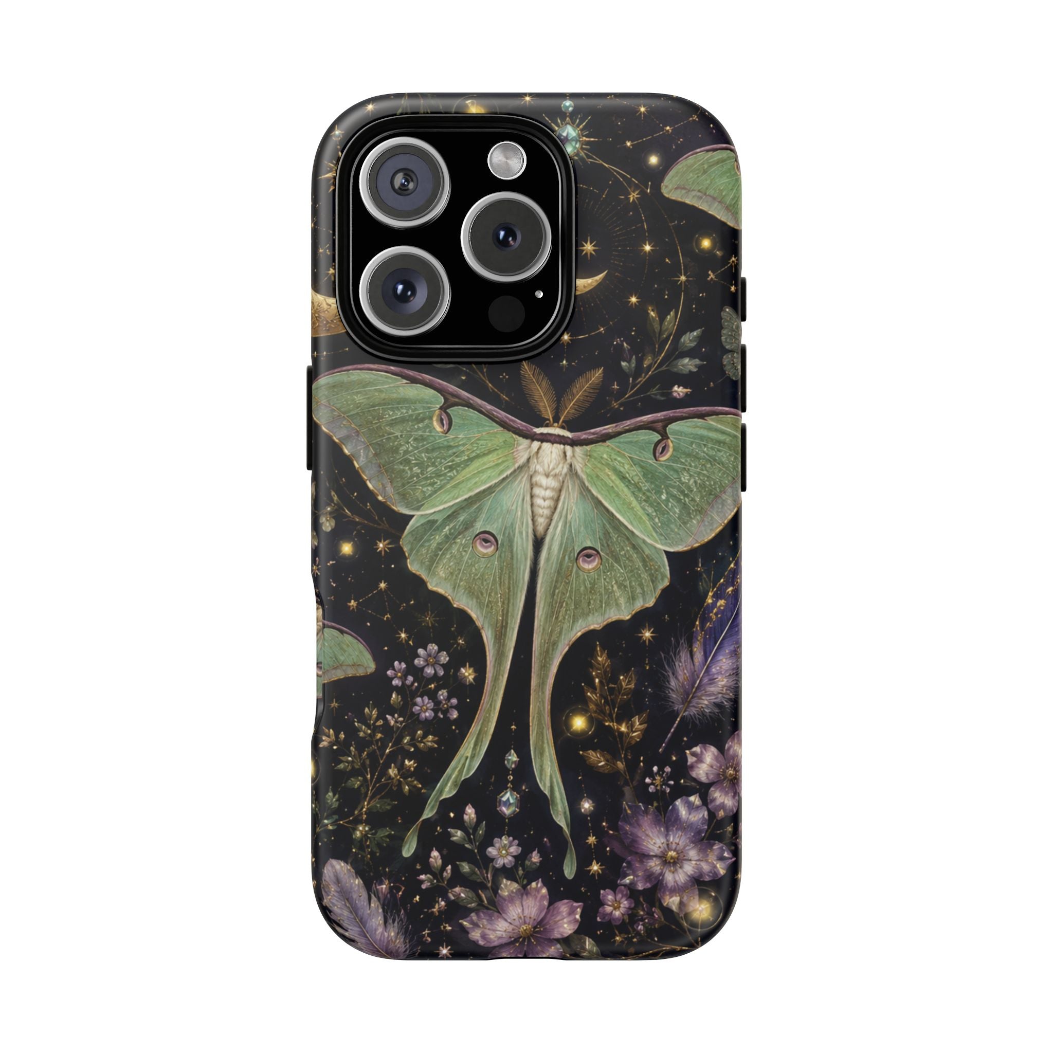 Luna Moth Phone Case — Mystical Moonlight Botanical Tough Case